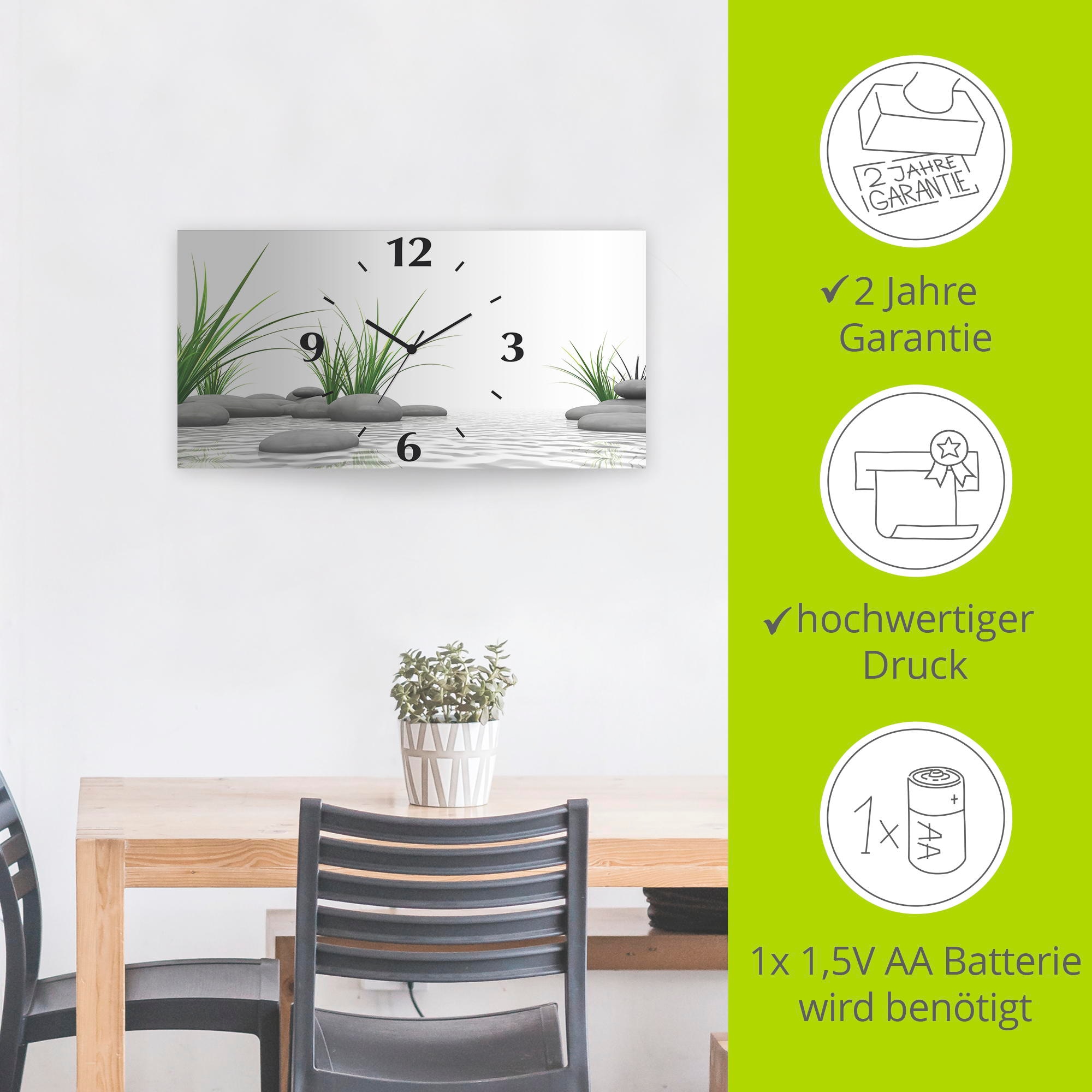 Artland Wanduhr »3 D Steine« 3D Optik gebogen, mit Quarz- oder Funkuhrwerk, versch. Grössen