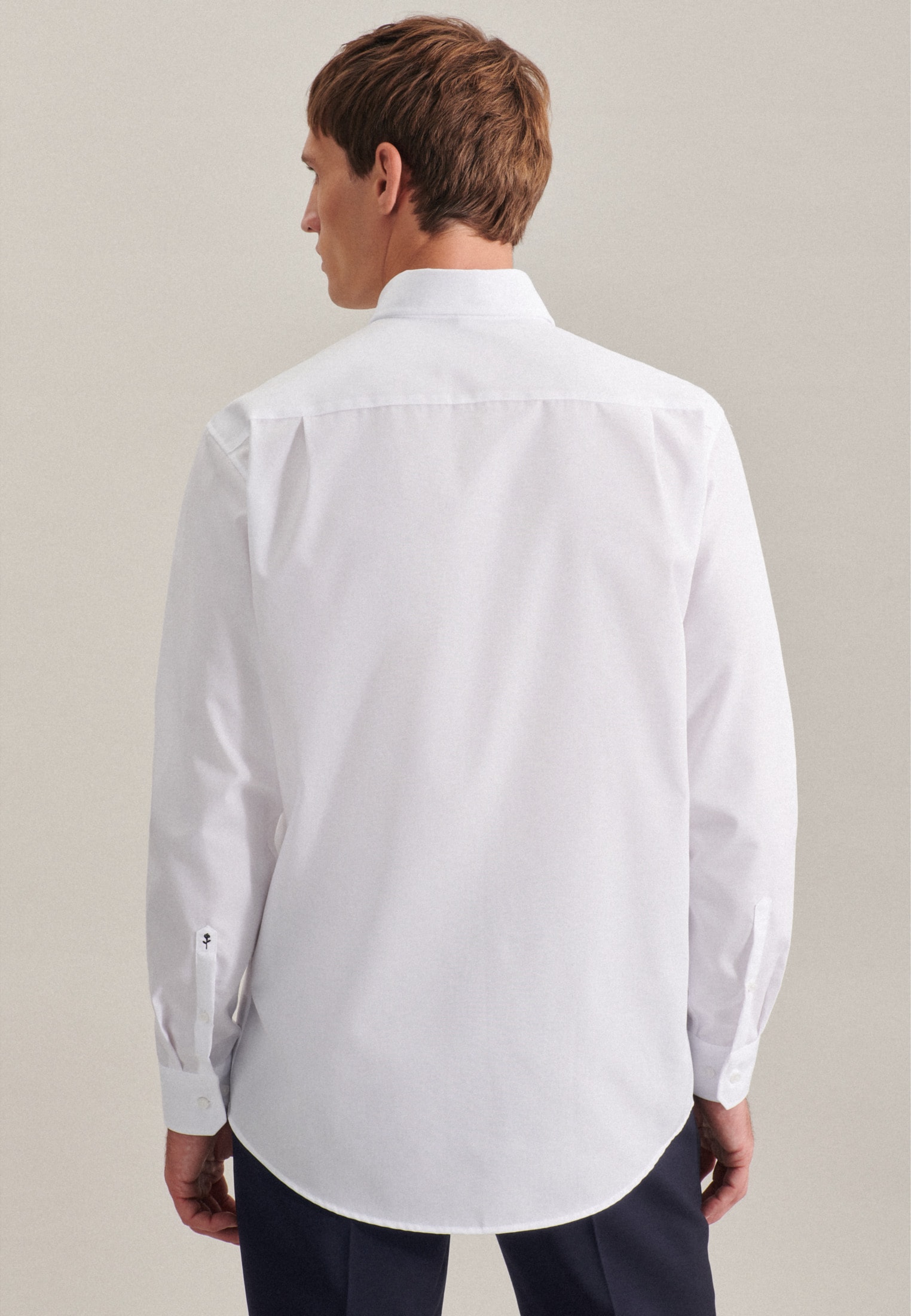 seidensticker Businesshemd »Regular«, Regular Langarm Button-Down-Kragen Uni