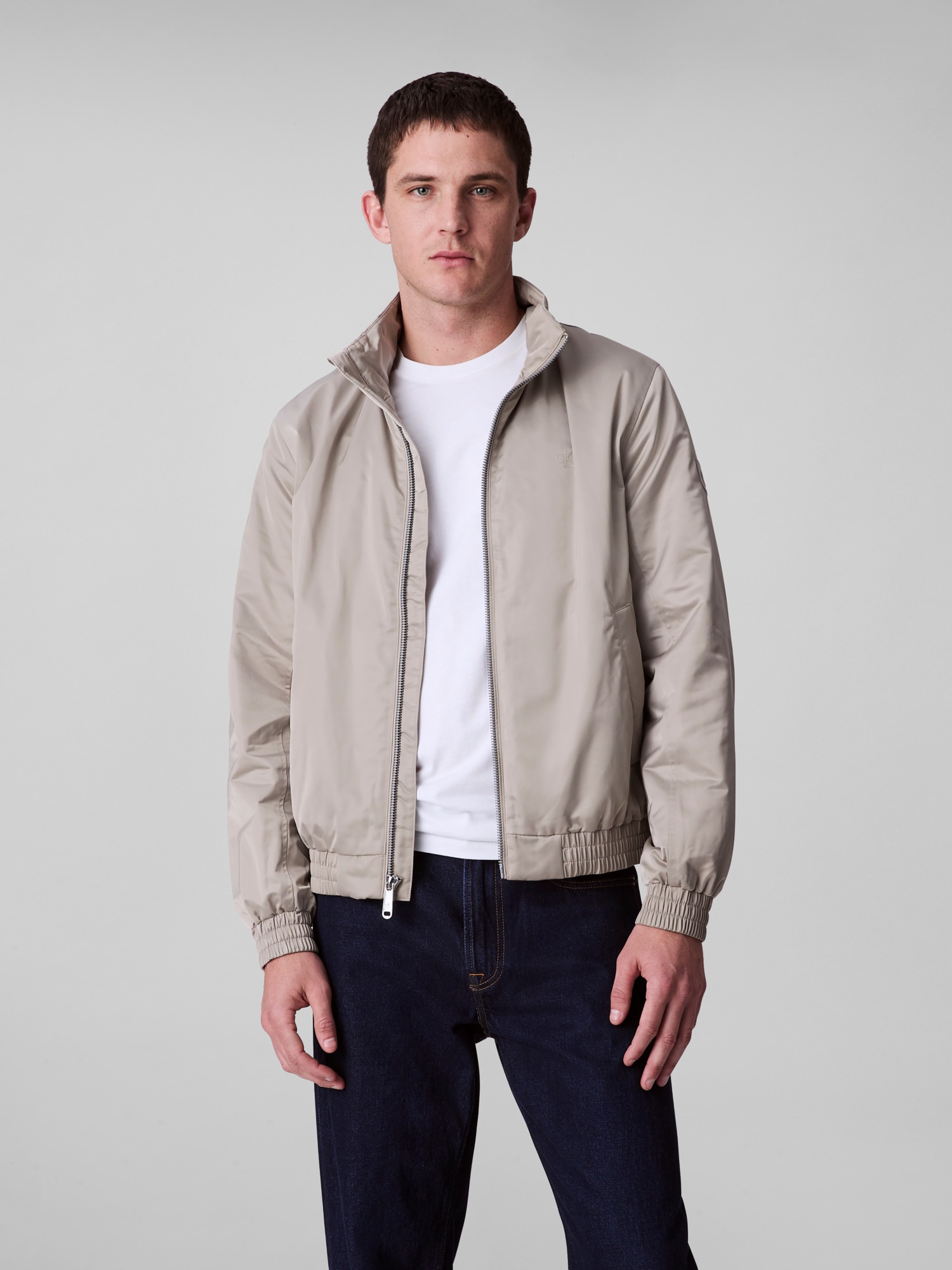 Image of Calvin Klein Jeans Bomberjacke "LS PADDED HARRINGTON JACKET" ohne Kapuze Mit Rundhalsausschnitt mit Stehkragen