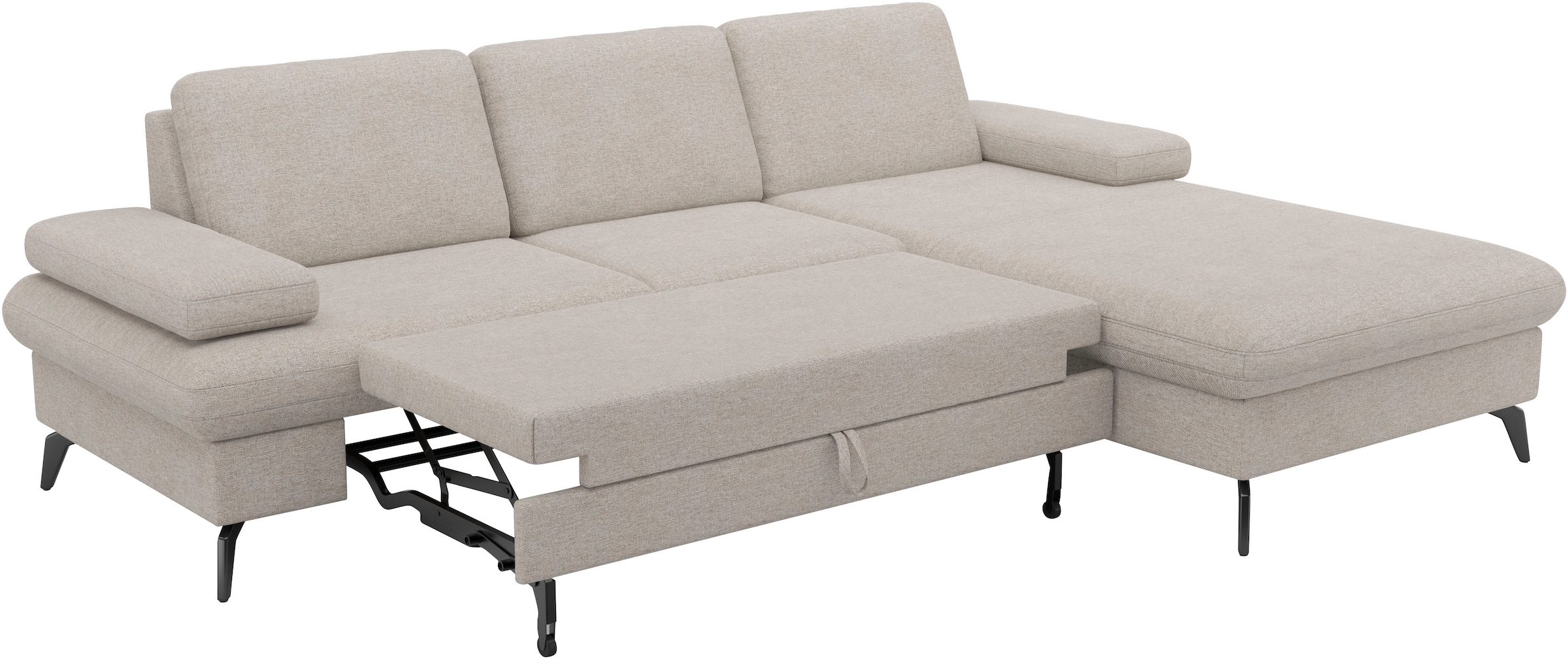 sit&more Ecksofa »Morris Jubi L-Form«, inkl. Armteilfunktion und 1 Zierkissen, wahlweise mit Bettfunktion