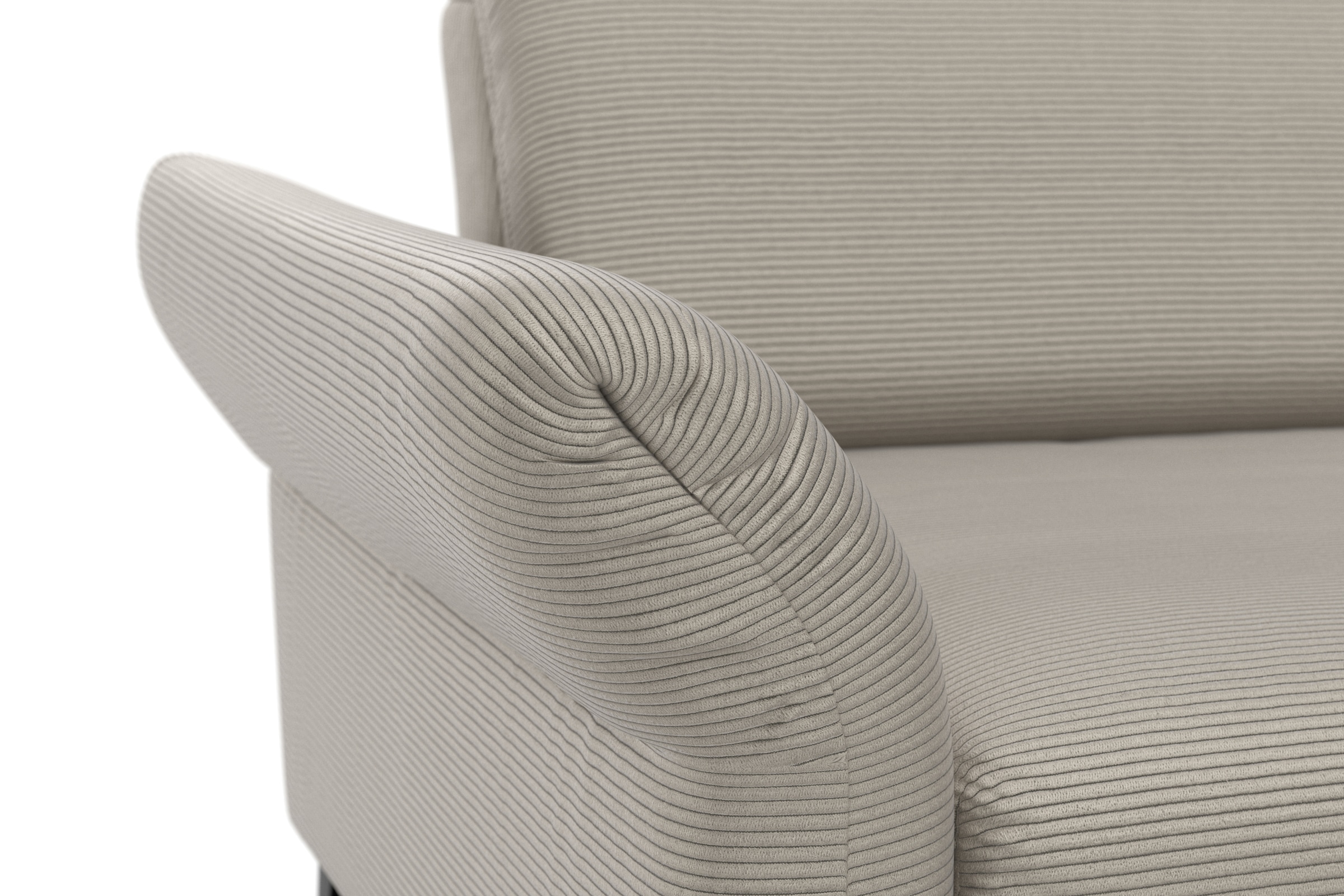 INOSIGN Ecksofa »Coco L-Form«, Sitztiefen-, Arm- und Kopfteilverstellung, Cord-Bezug, Fusshöhe 15 cm