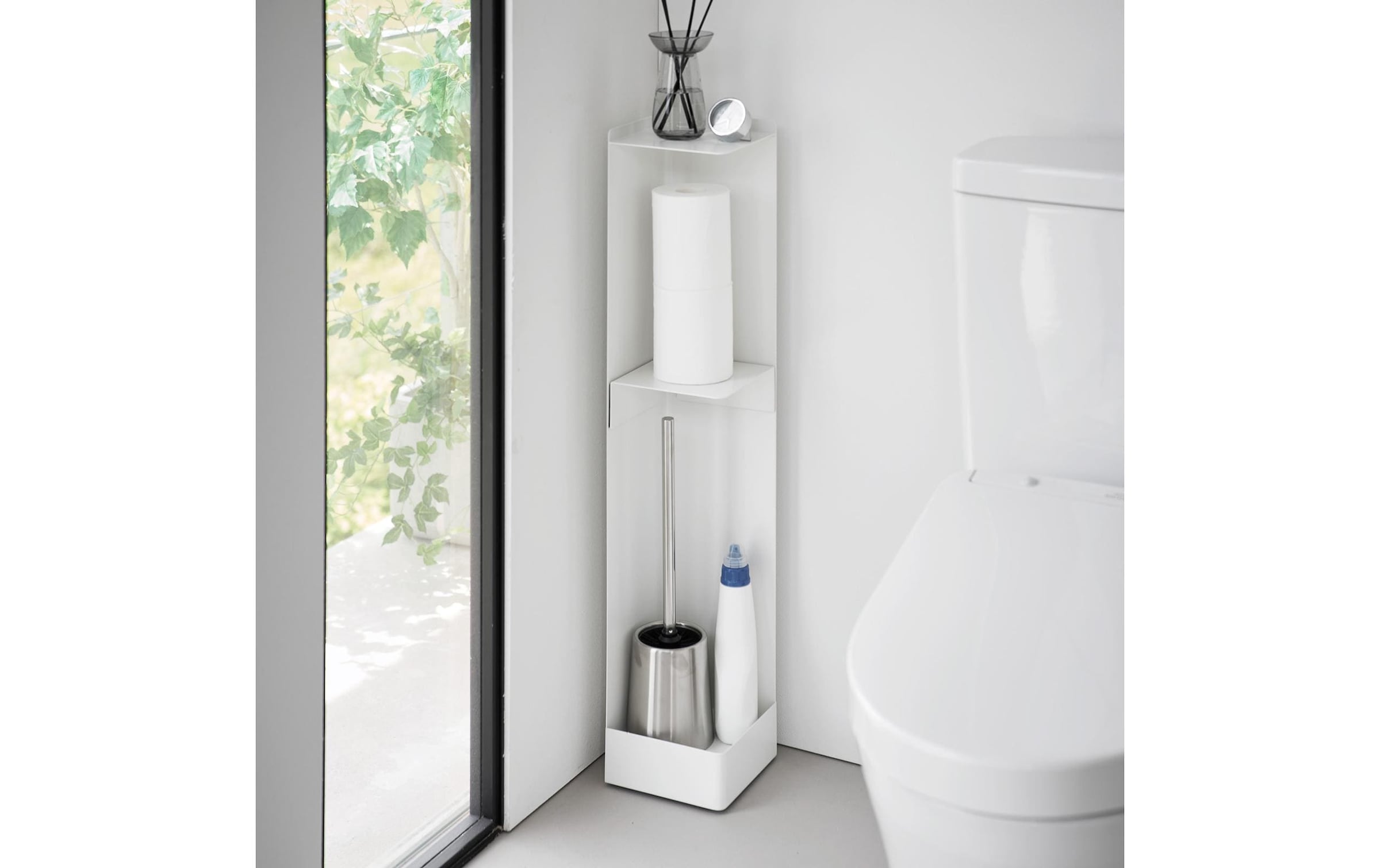 Yamazaki Toilettenpapierhalter »Tower mit Rollen 16 x 80.5 cm«