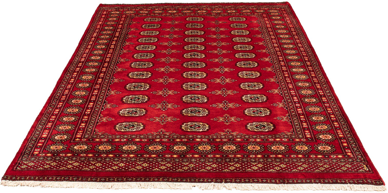 Image of morgenland Orientteppich »Pakistan - 238 x 167 cm - rot«, rechteckig, 6 mm Höhe, Wohnzimmer, Handgeknüpft, Einzelstück mit Zertifikat bei Ackermann Versand Schweiz