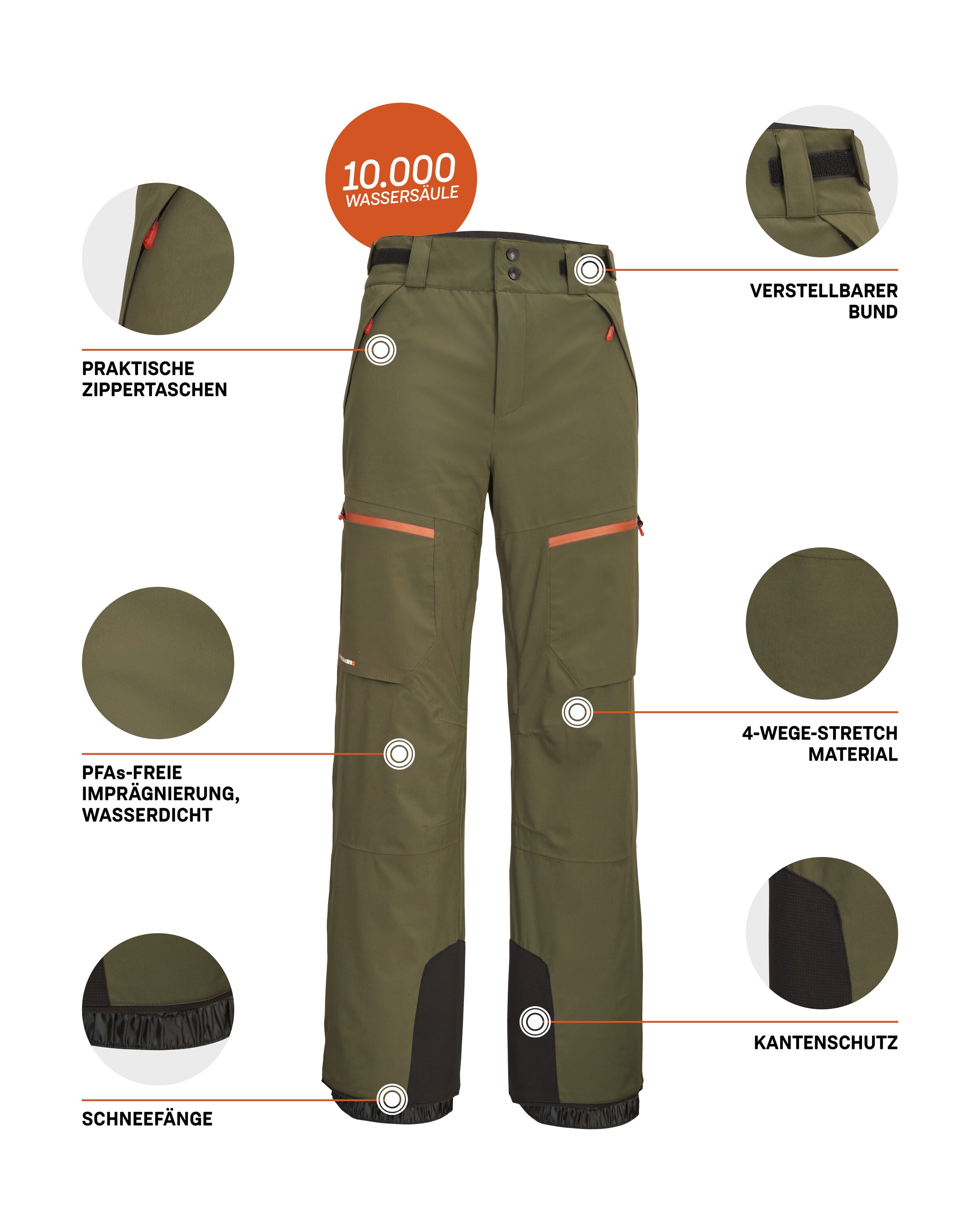 Killtec Skihose »KSW 51 MN SKI PNTS«, Wasserdichte, atmungsaktive Skihose mit 4-Wege-Stretch