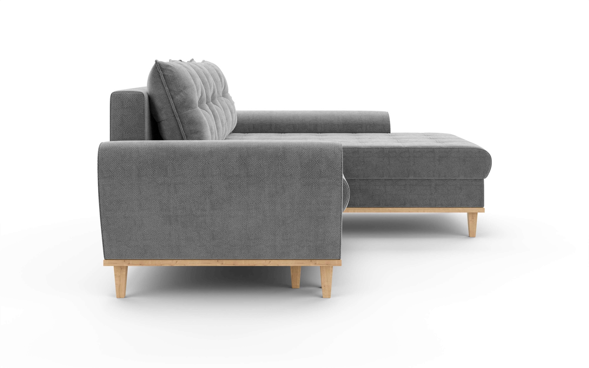 Home affaire Ecksofa »Ahrdorf mit Bettfunktion und Bettkasten, Masse: B/H/T 268/86/175 cm«, L-Form mit 3 Rückenkissen und moderne gerundete Armlehnen
