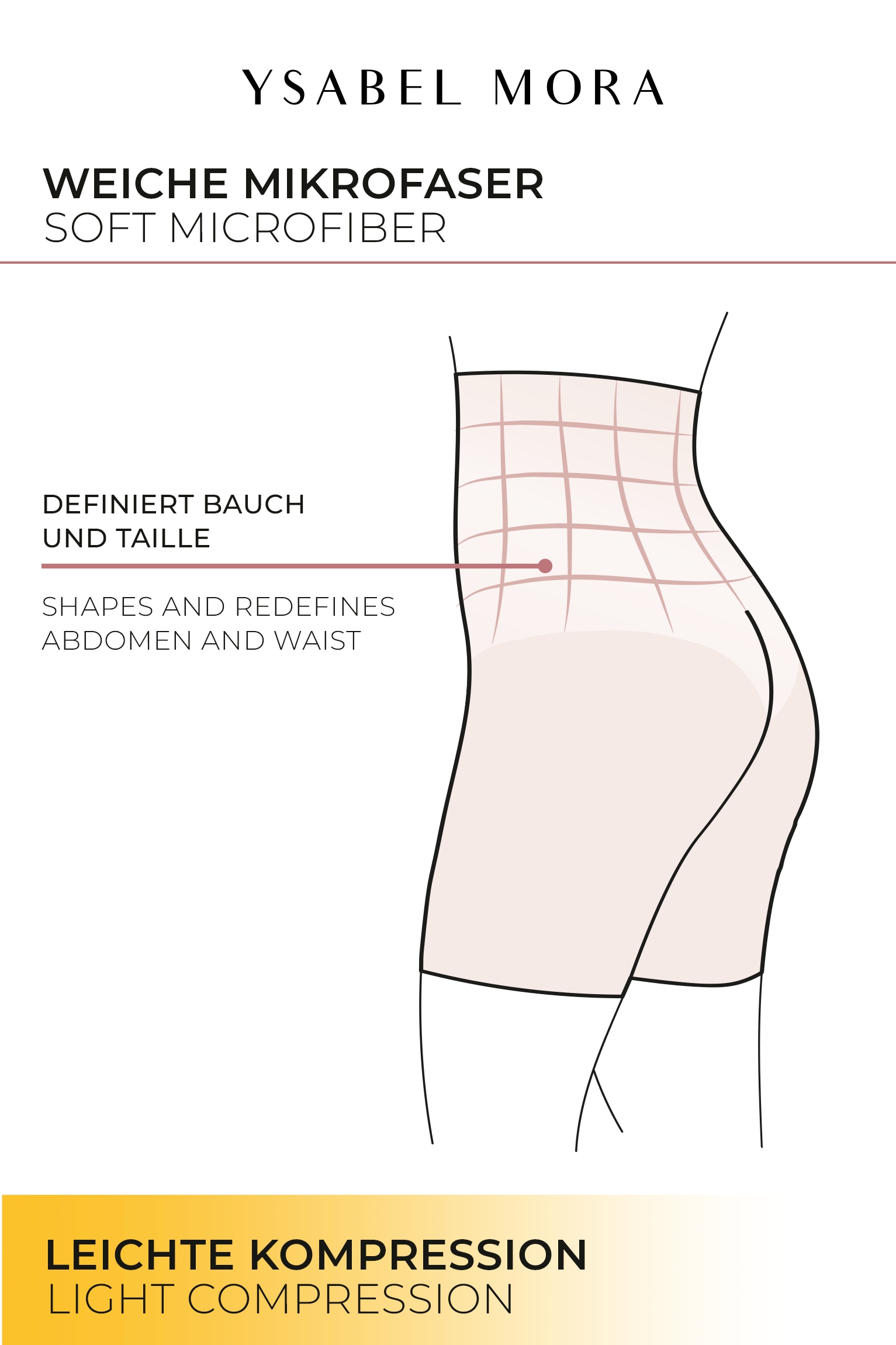 YSABEL MORA Shapinghose 2er Pack,  hoch geschnitten, elastisch, mittlerer Form-Effekt