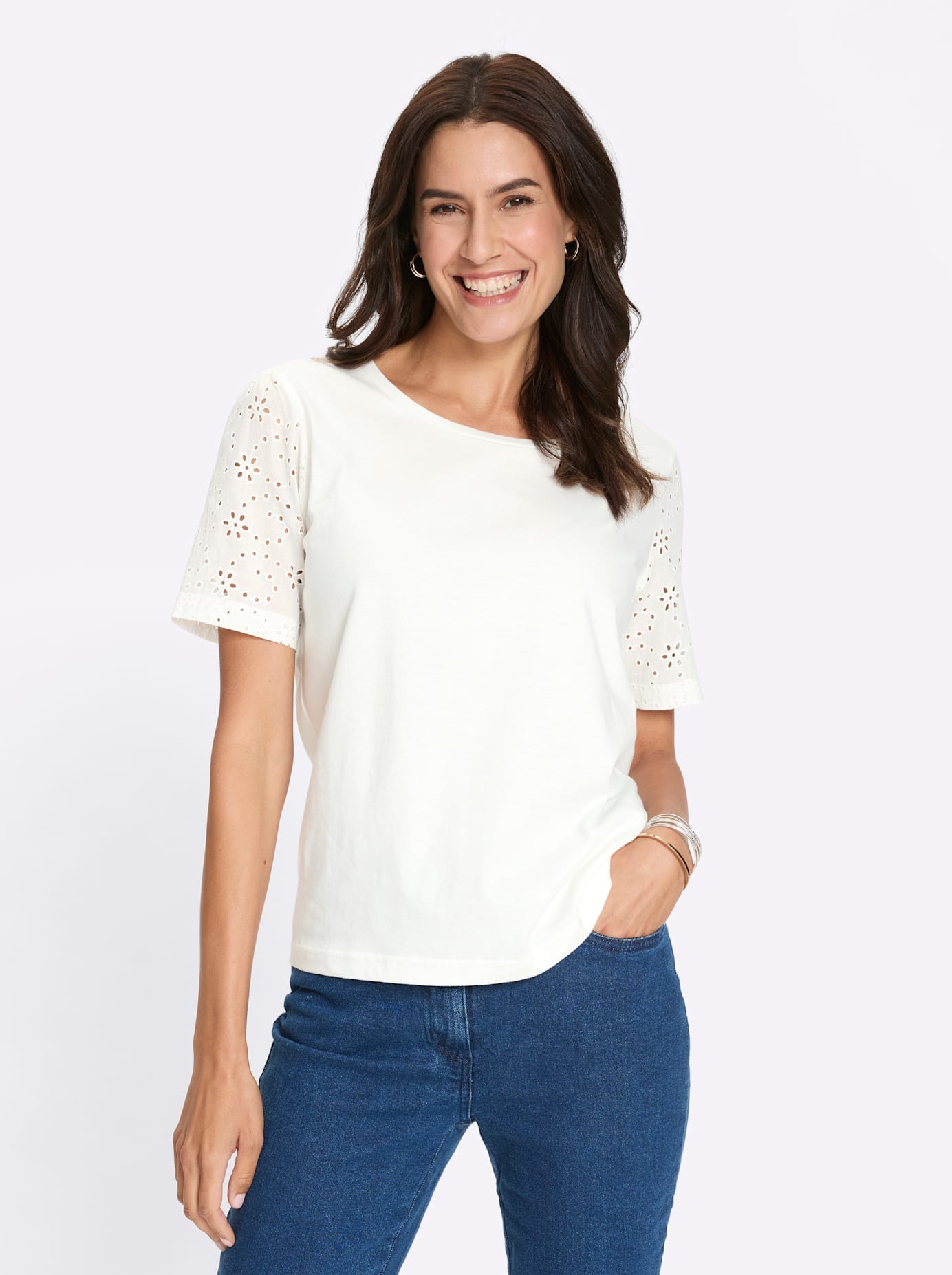 Inspirationen Shirt à col rond »Kurzarm-Shirt« 1 pièces