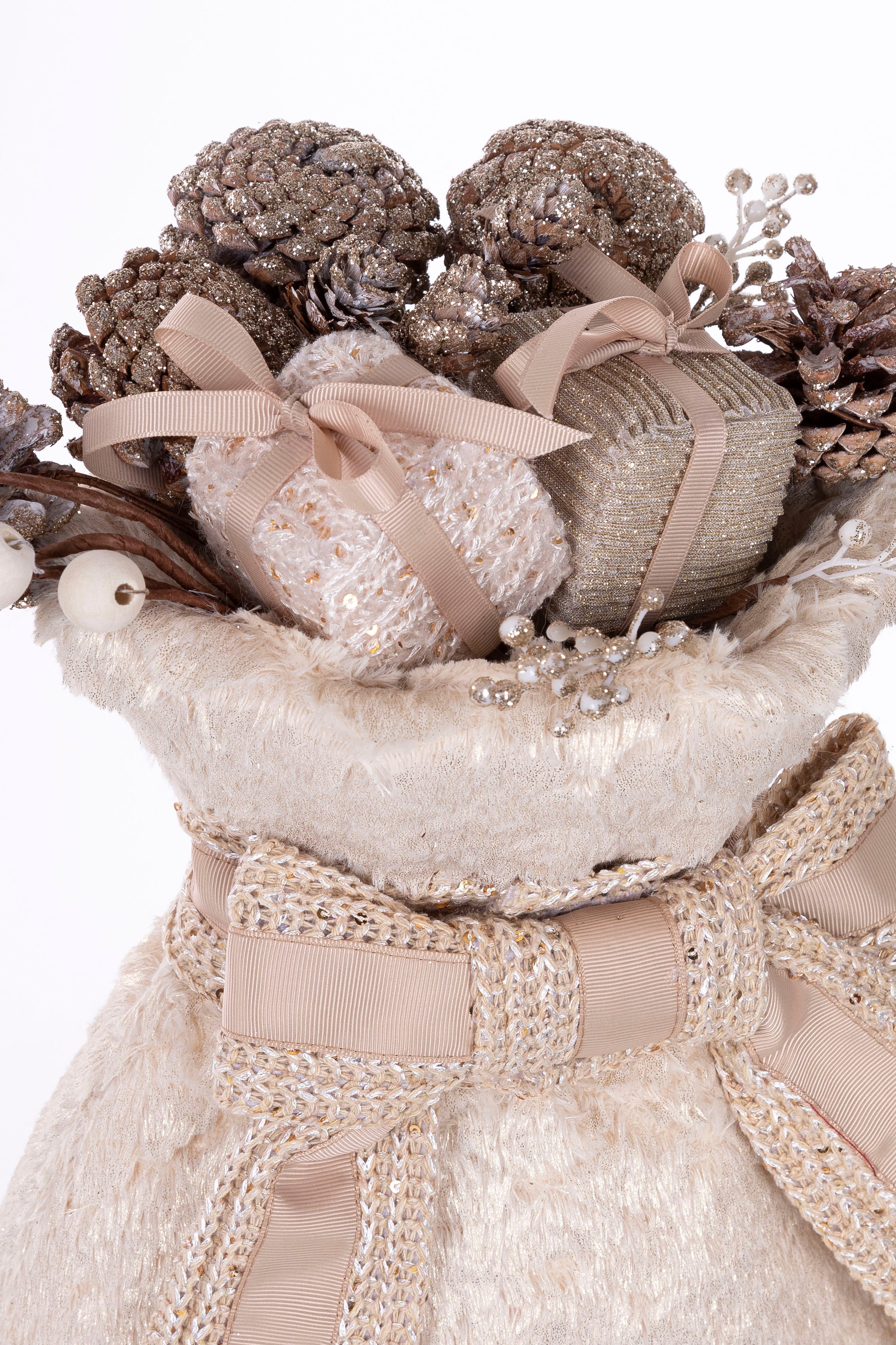 Myflair Möbel & Accessoires Weihnachtsfigur »Deko-Geschenksack mit Tannenzapfen« Weihnachtsdeko, Höhe ca. 45 cm