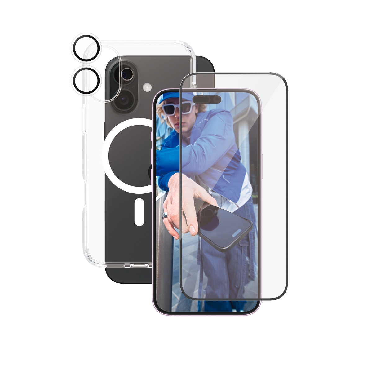 CARE by PanzerGlass Handyhülle »Flagship 3-in-1 für Apple iPhone 16 Plus«, Backcover, Schutzhülle, Handyschutzhülle, Case, Schutzcase, stossfest
