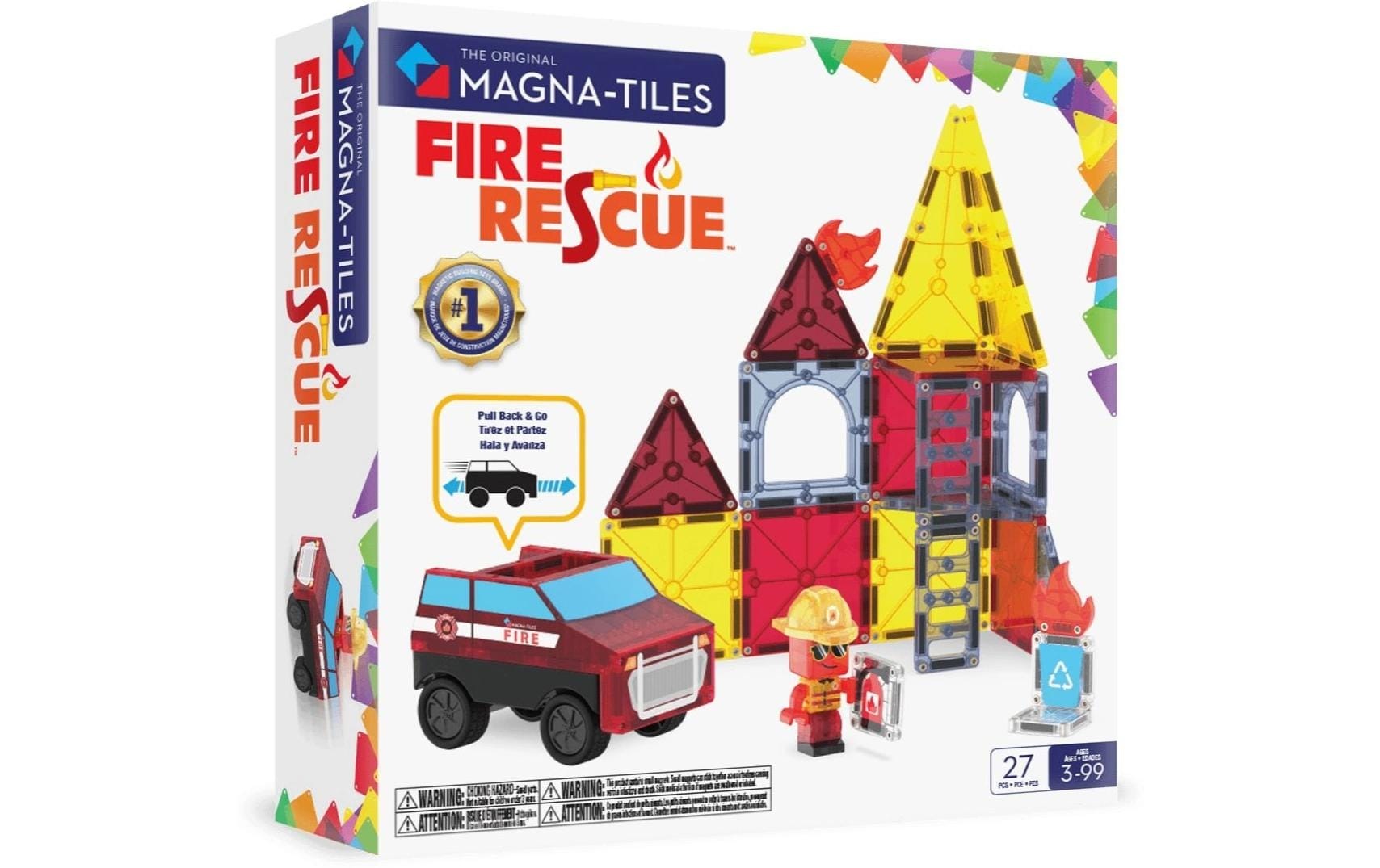 Image of Steinbaukasten "Magna-Tiles Fire Rescue 27 Teile"