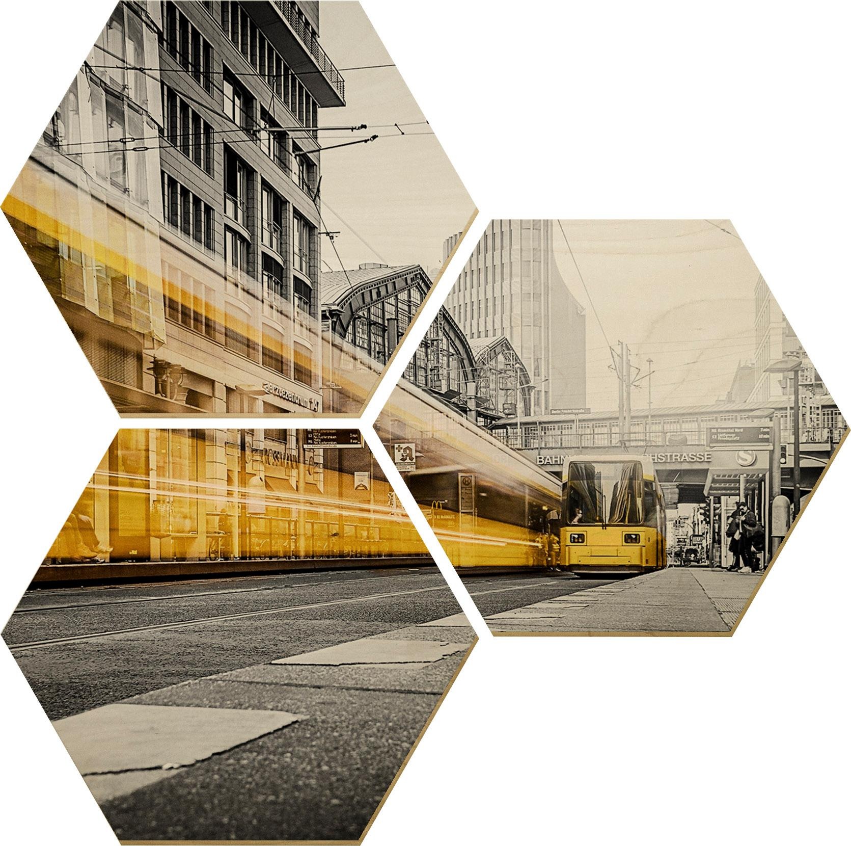 Image of Wall-Art Holzbild »Berlin Friedrichstrasse-02«, (Set) bei Ackermann Versand Schweiz