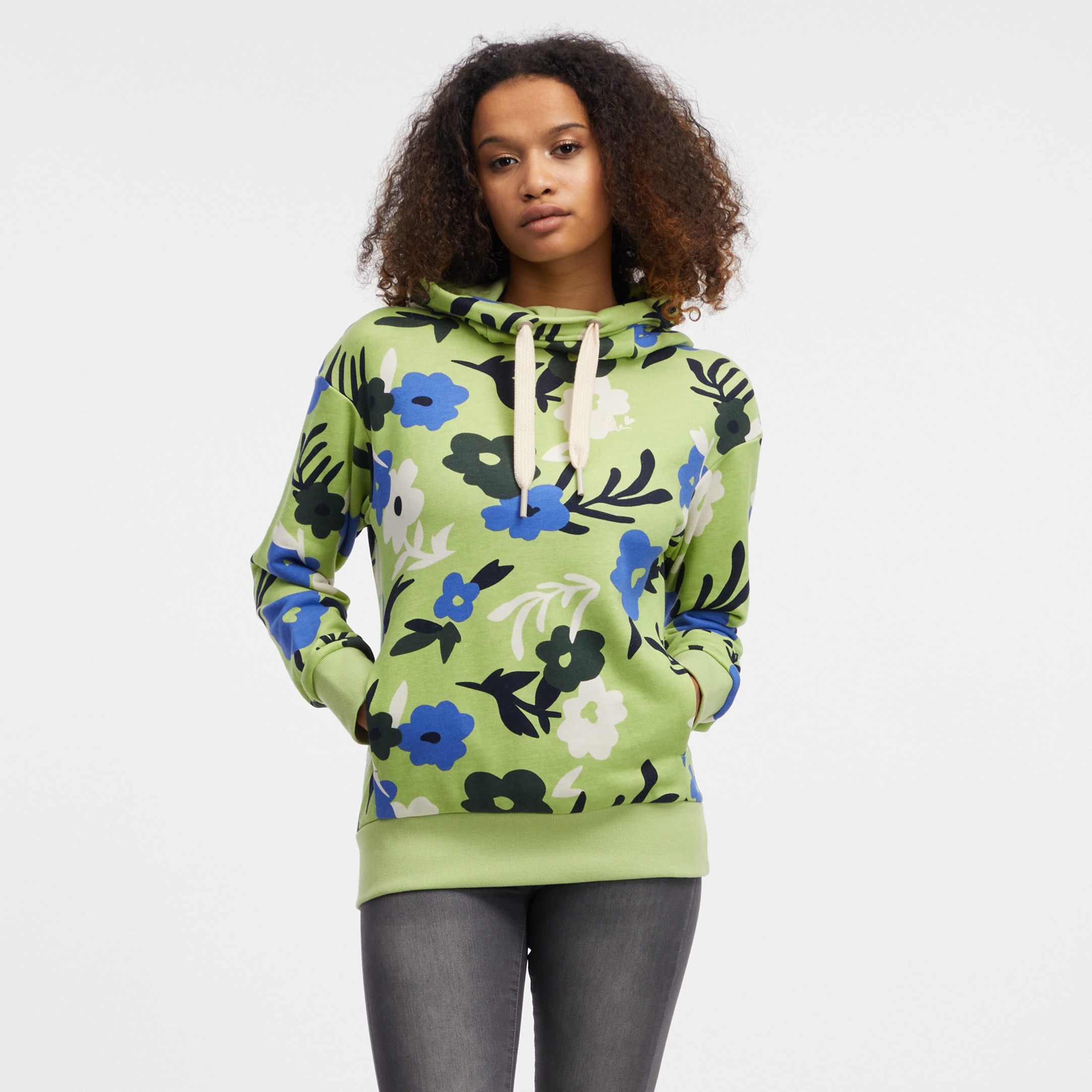 Ragwear Kapuzensweatshirt »YODIS PRINT«, floraler Allover Print