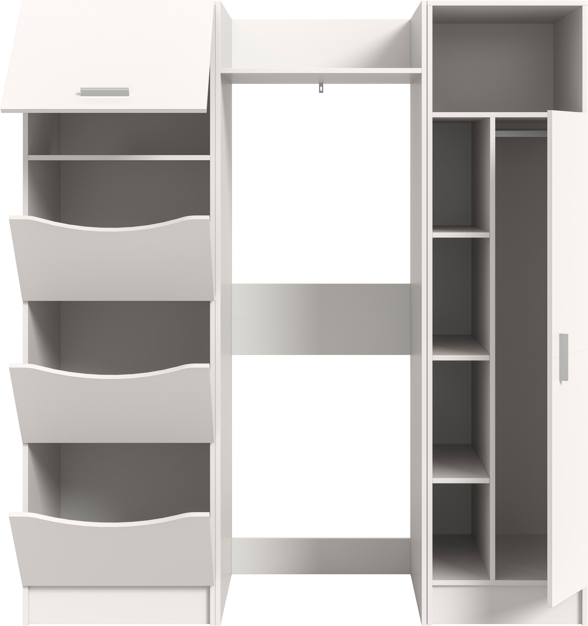 welltime Badmöbel-Set »FALAS,  3-teilig, Hauswirtschaftsraum Set, Breite 176 cm« Set, 1x Wäscheschrank, 1x Waschmaschinenumbauschrank, 1x Mehrzweckschrank, 3 Stk. tlg.