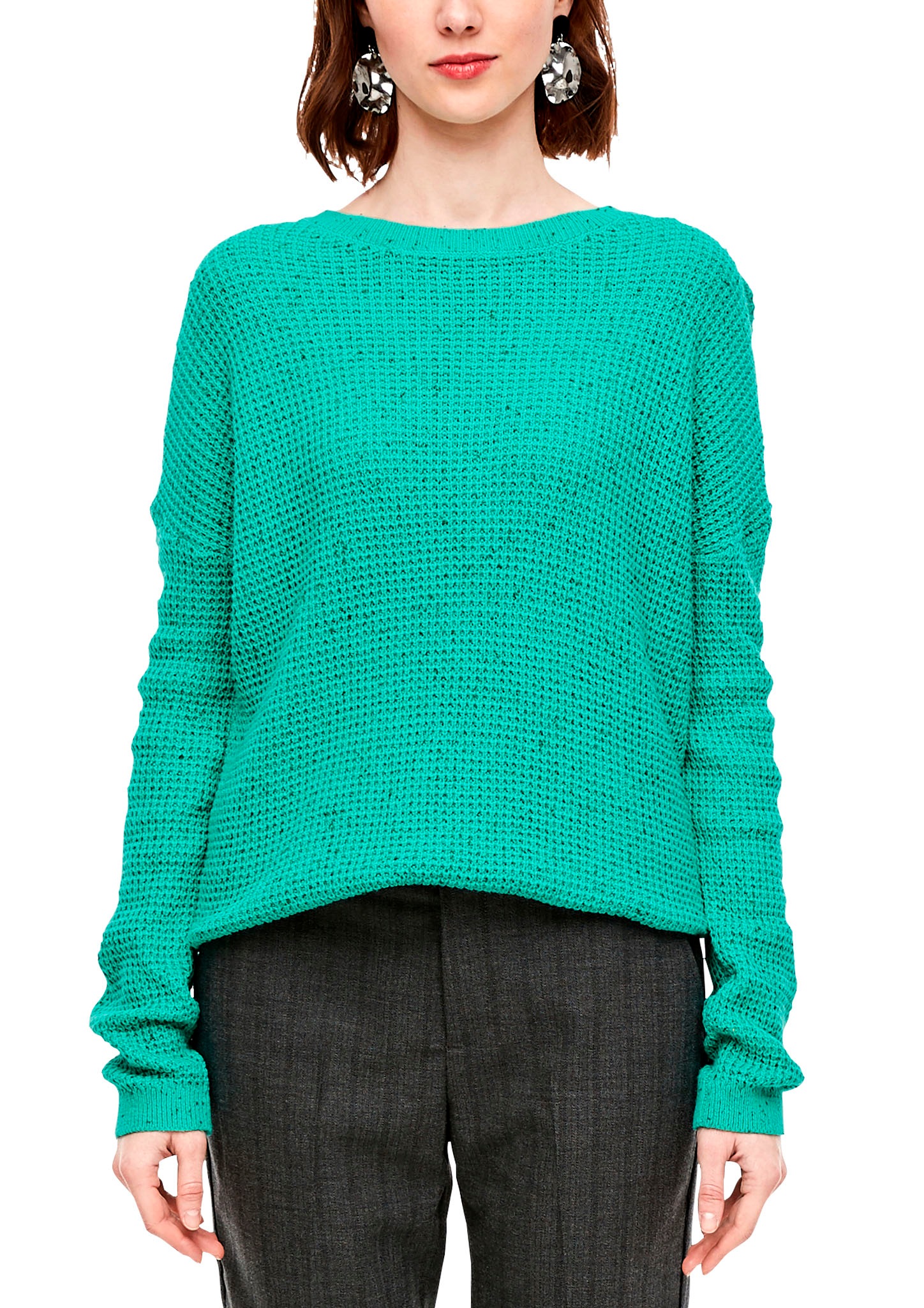 Image of Q/S by s.Oliver Rundhalspullover, mit dekorativer Struktur bei Ackermann Versand Schweiz