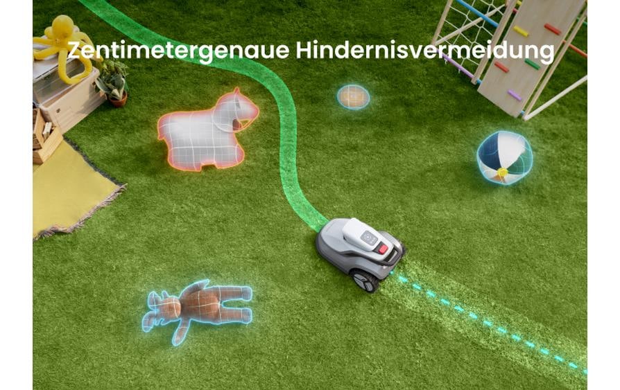   Rasenmähroboter »Terramow V1000 1200 m²«  Kabelloser, KI-gesteuerter Mähroboter