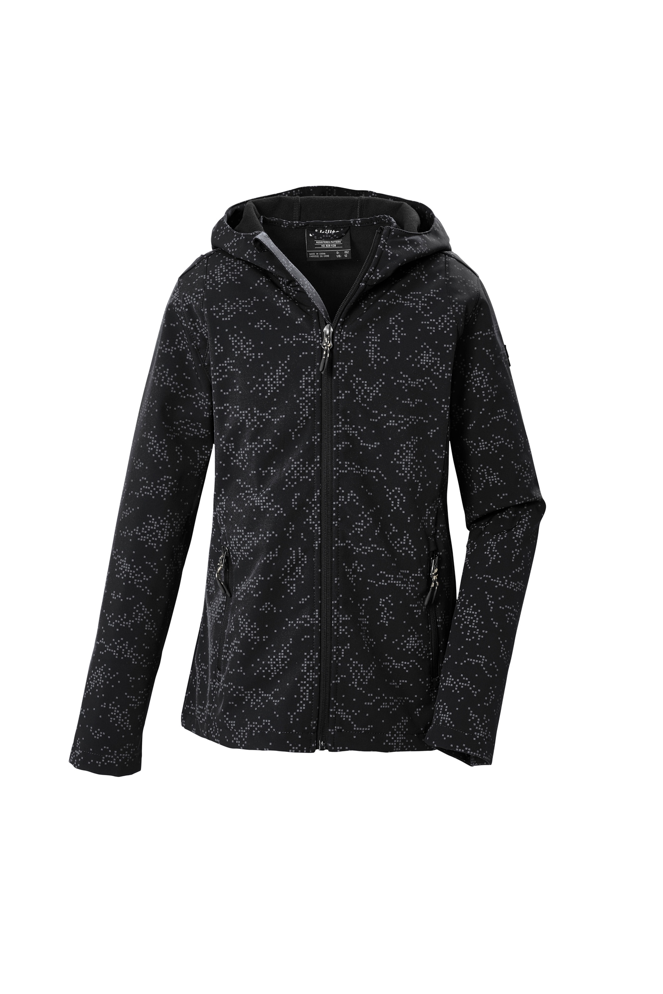 Killtec Veste softshell pour enfants, avec capuche réglable, coupe-vent, déperlant