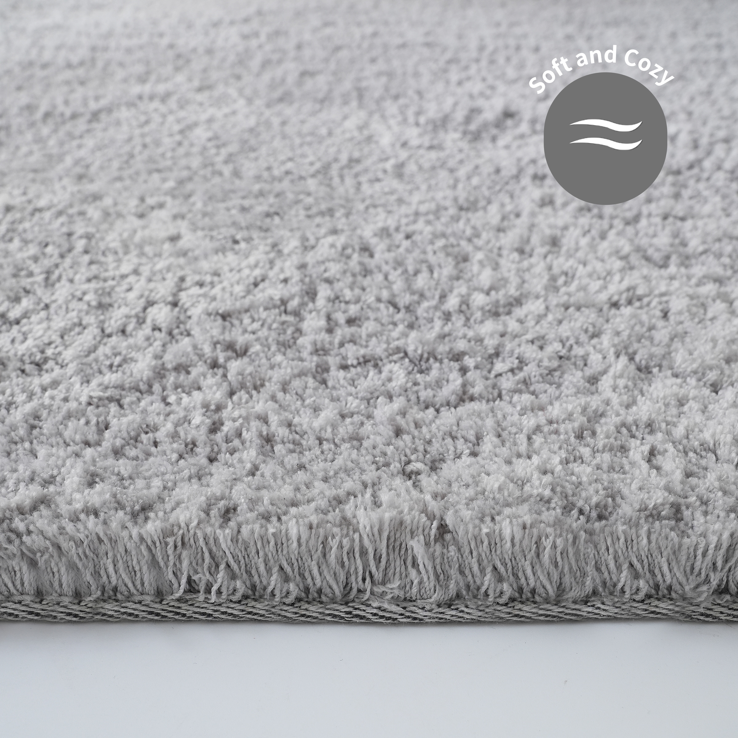 GOODproduct Tapis à poils longs »Microfaser Teppich Magong, besonders weich, sehr feiner Flor« Rectangulaire 25 mm Höhe uni, salon, chambre, chambre d'enfant, aussi rond et en coureur