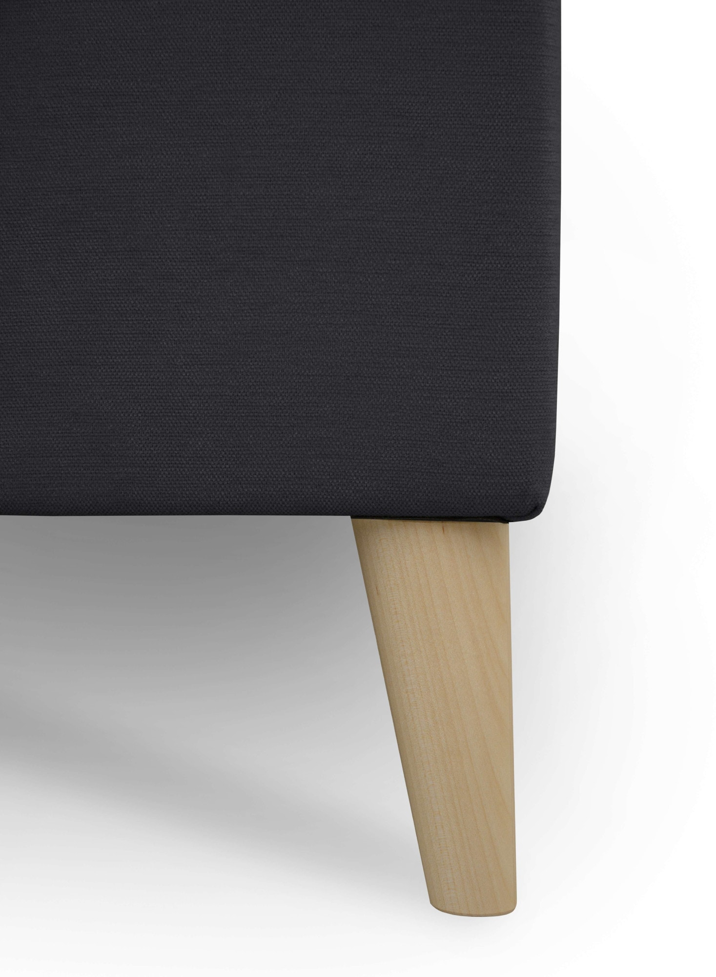 GOODproduct 2-places »Oland Skandi, weicher Chenille-Stoff« 164 cm, Wellenunterfederung, Skandi-Design, Massivholzfüsse