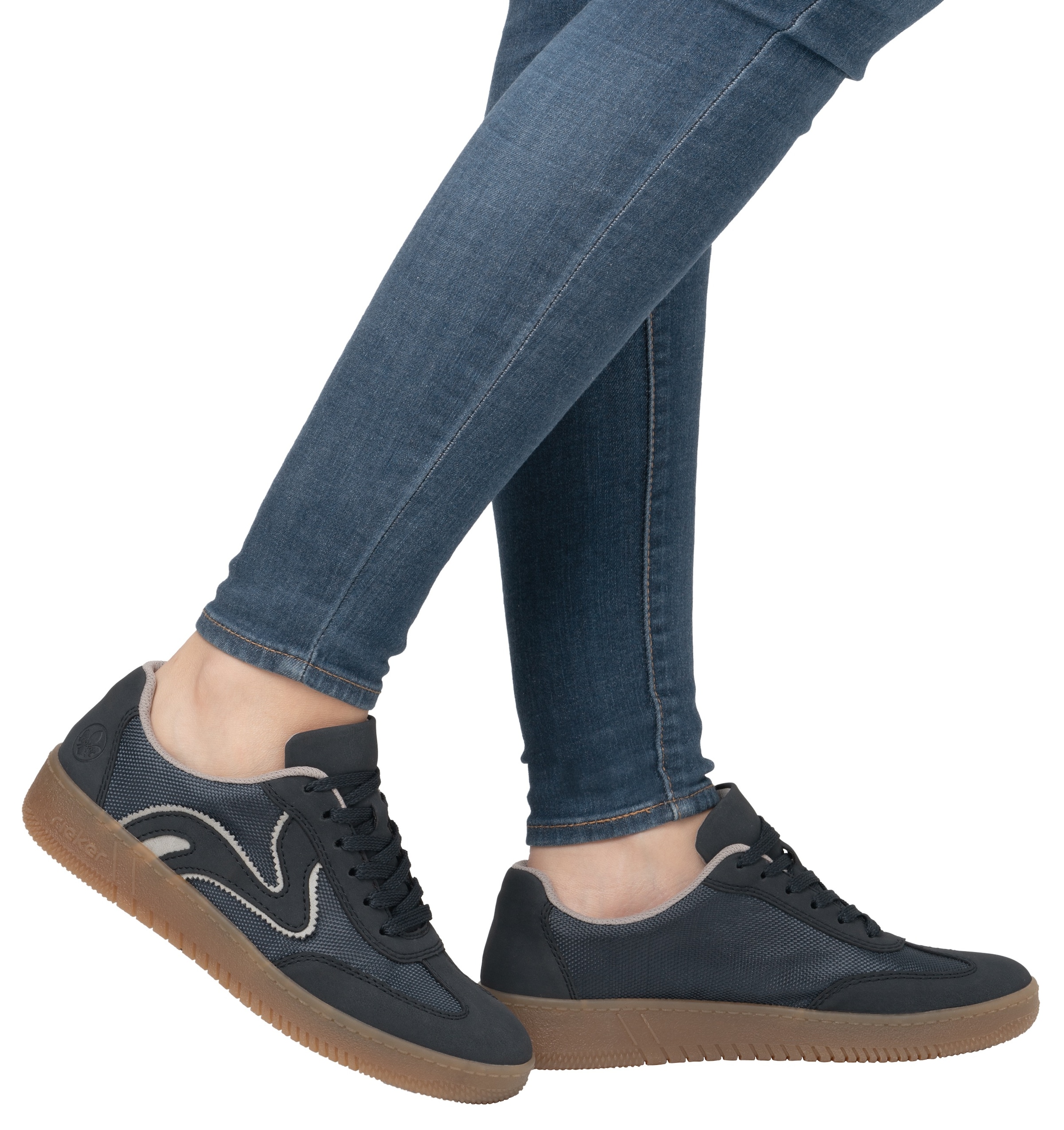 RIEKER Sport Plateausneaker, Freizeitschuh, Halbschuh, Schnürschuh in veganer Verarbeitung