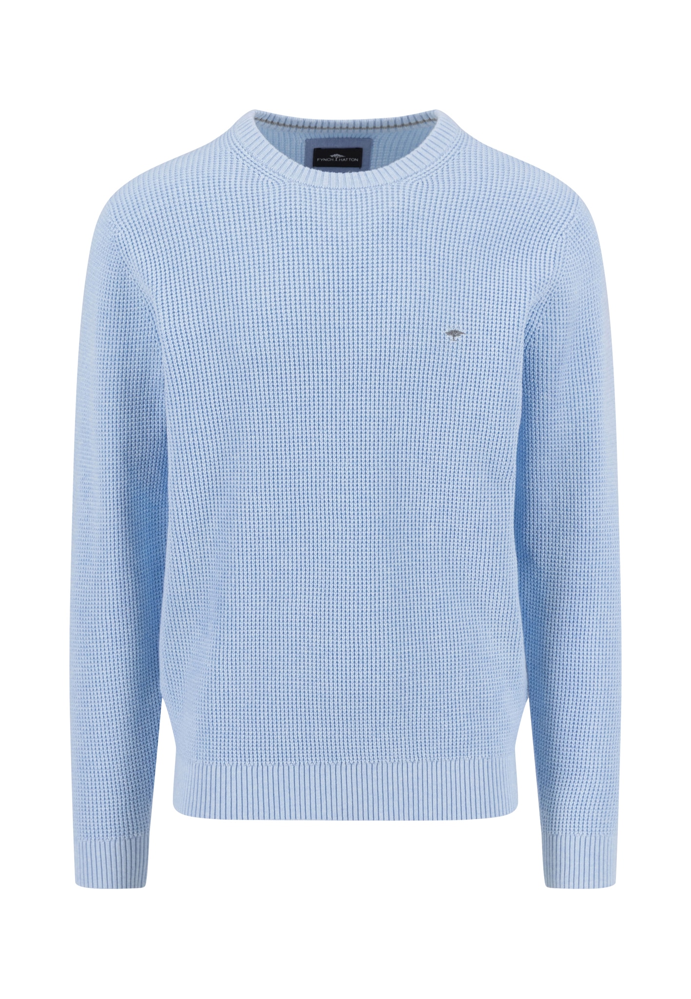 FYNCH-HATTON Pull en tricot aus Baumwolle, normale Passform, hüftbedeckende Länge