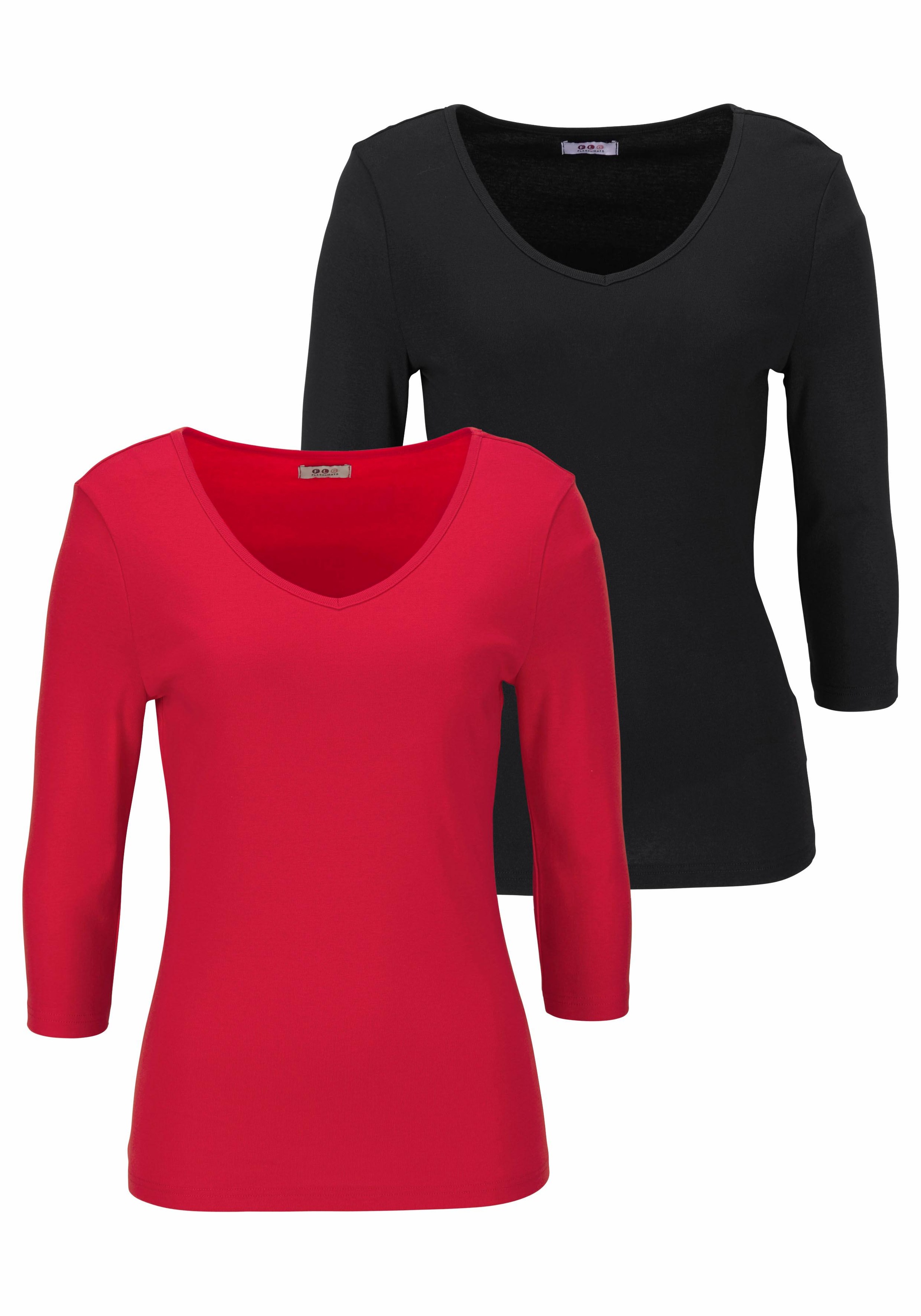 Image of Flashlights V-Shirt, (Packung, 2er-Pack), mit 3/4 Ärmel bei Ackermann Versand Schweiz