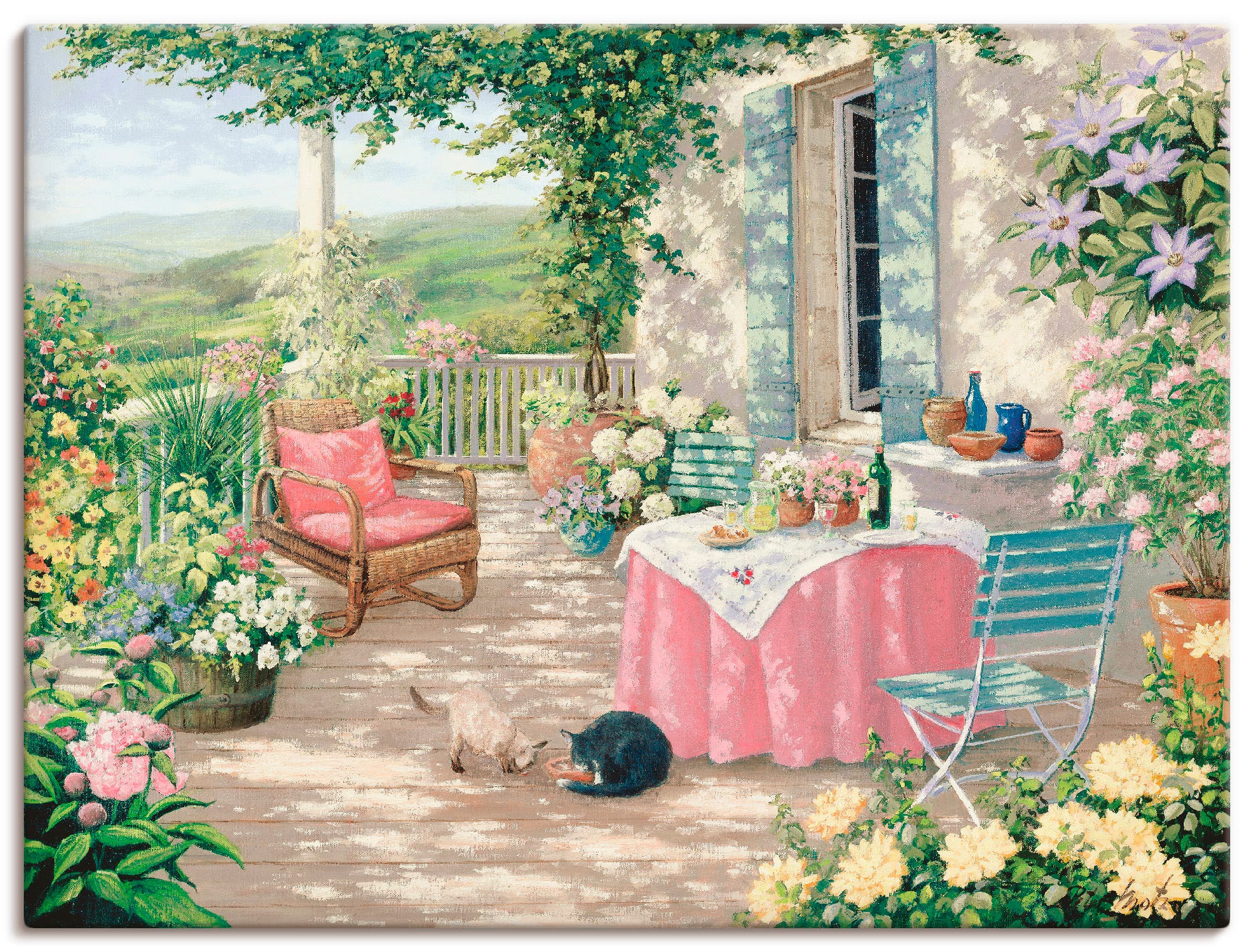 Image of Artland Wandbild "Brunch" Garten 1 Stk. tlg. als Leinwandbild, Poster in verschied. Grössen