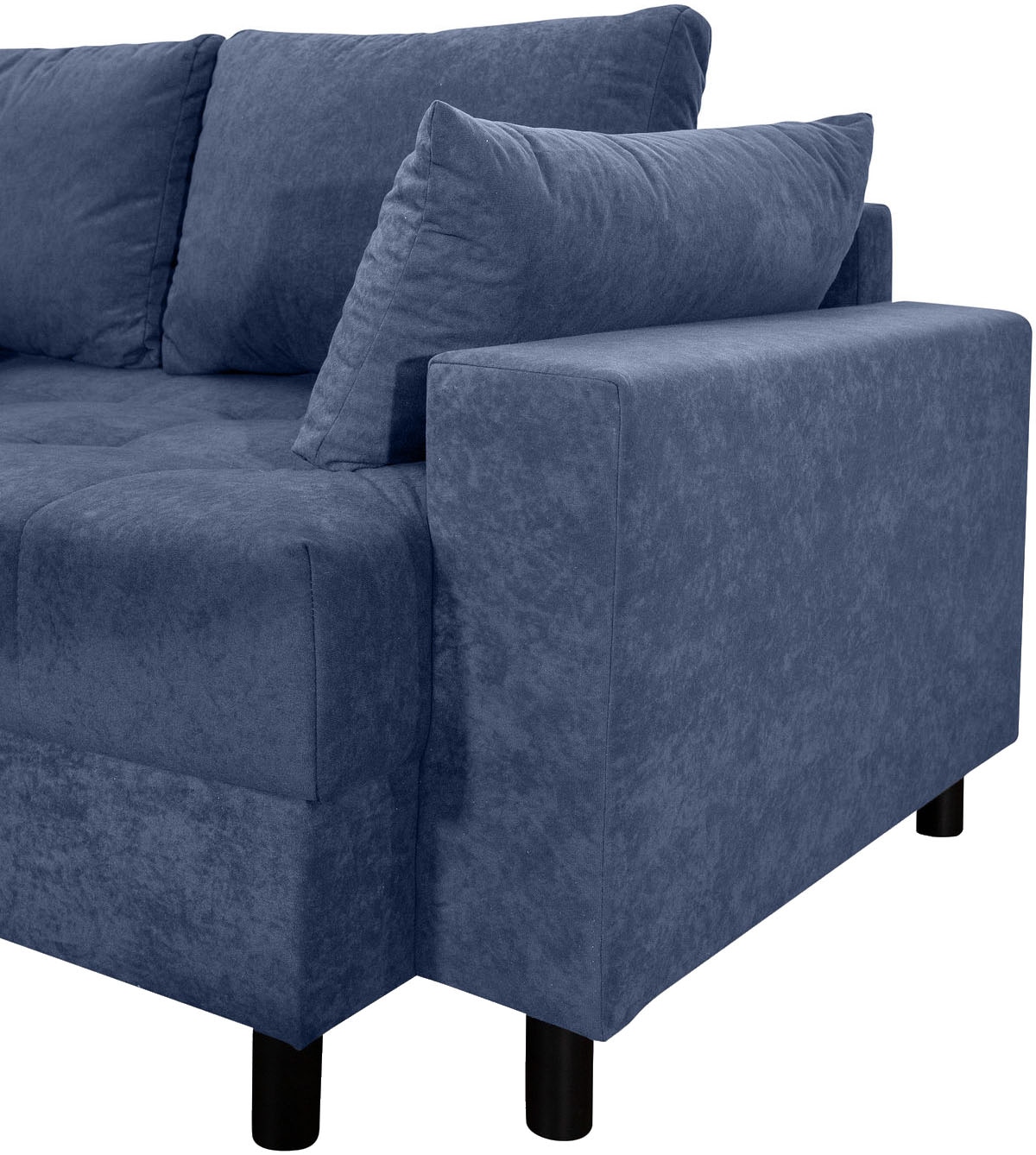 COLLECTION AB Wohnlandschaft »Toni U-Form mit Armlehne« inkl. Hocker und Zierkissen in abgesetzter Farbe, mit Bonnelfederkern