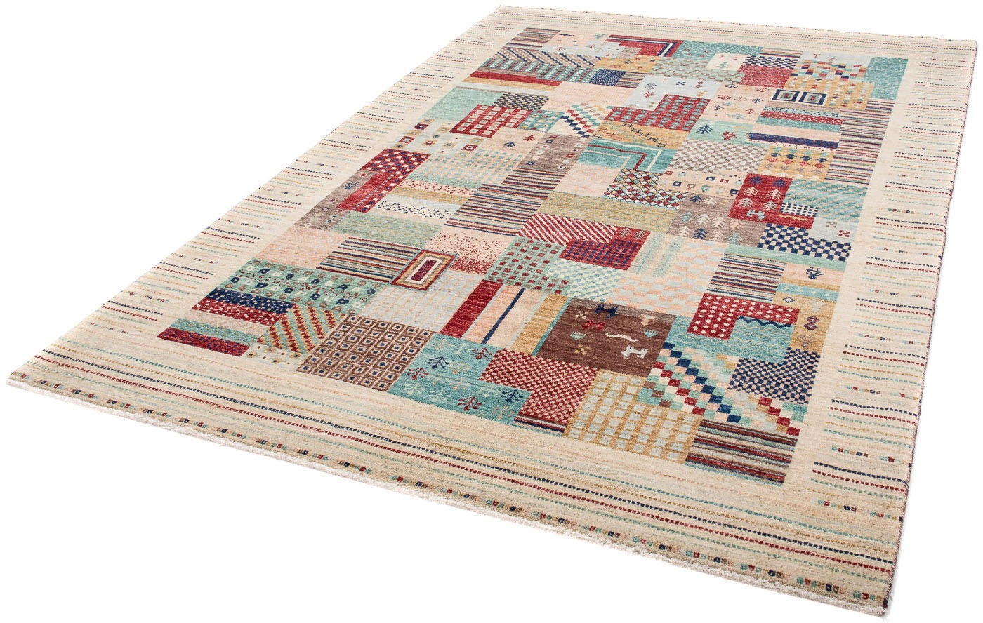 Image of morgenland Designteppich »Designer - 241 x 171 cm - hellbraun«, rechteckig, 8 mm Höhe, Wohnzimmer, Handgeknüpft, Einzelstück mit Zertifikat bei Ackermann Versand Schweiz