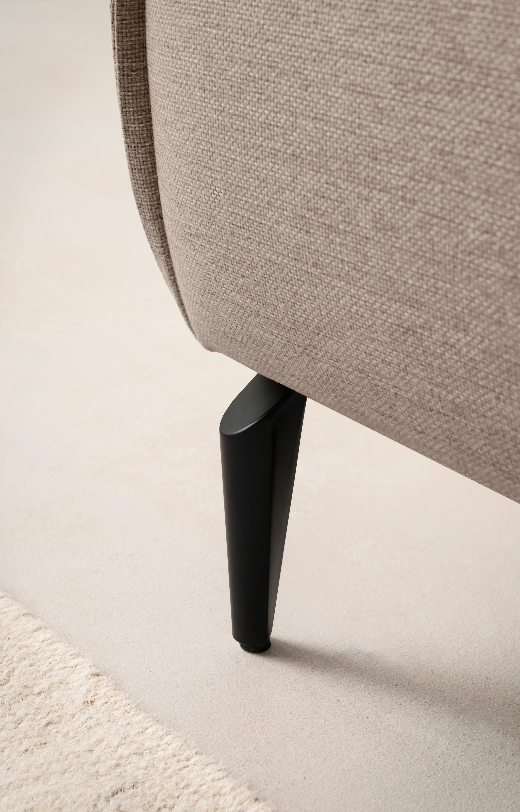 GOODproduct Ecksofa »TVINNU Leinenoptik, L-Form, Breite 275 cm« wahlweise Recamiere rechts/links, schwarze Füsse, bequemer Sitzkomfort