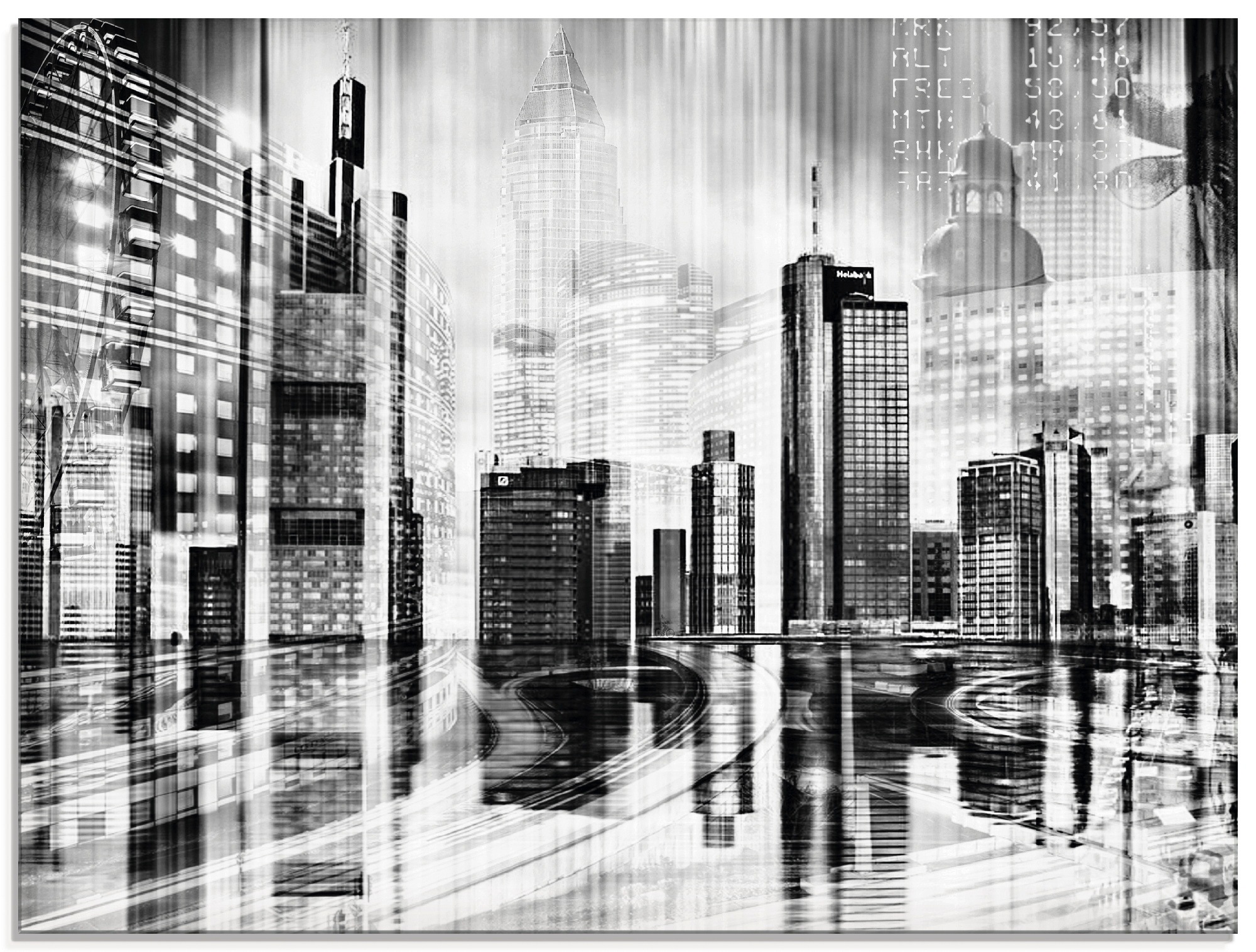Image of Artland Glasbild »Frankfurt Skyline Collage 01«, Deutschland, (1 St.) bei Ackermann Versand Schweiz