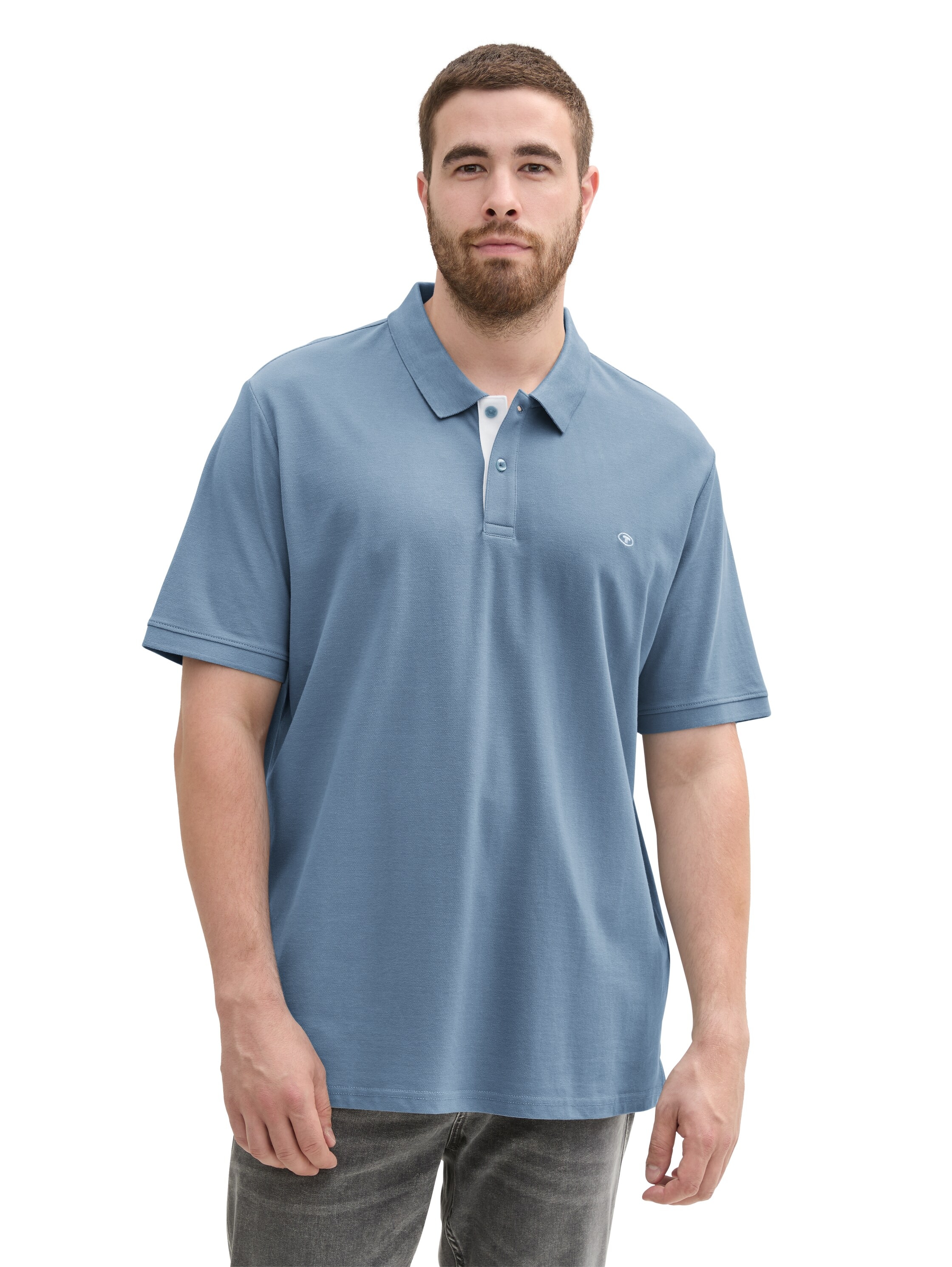 TOM TAILOR PLUS Poloshirt mit Logo-Stickerei