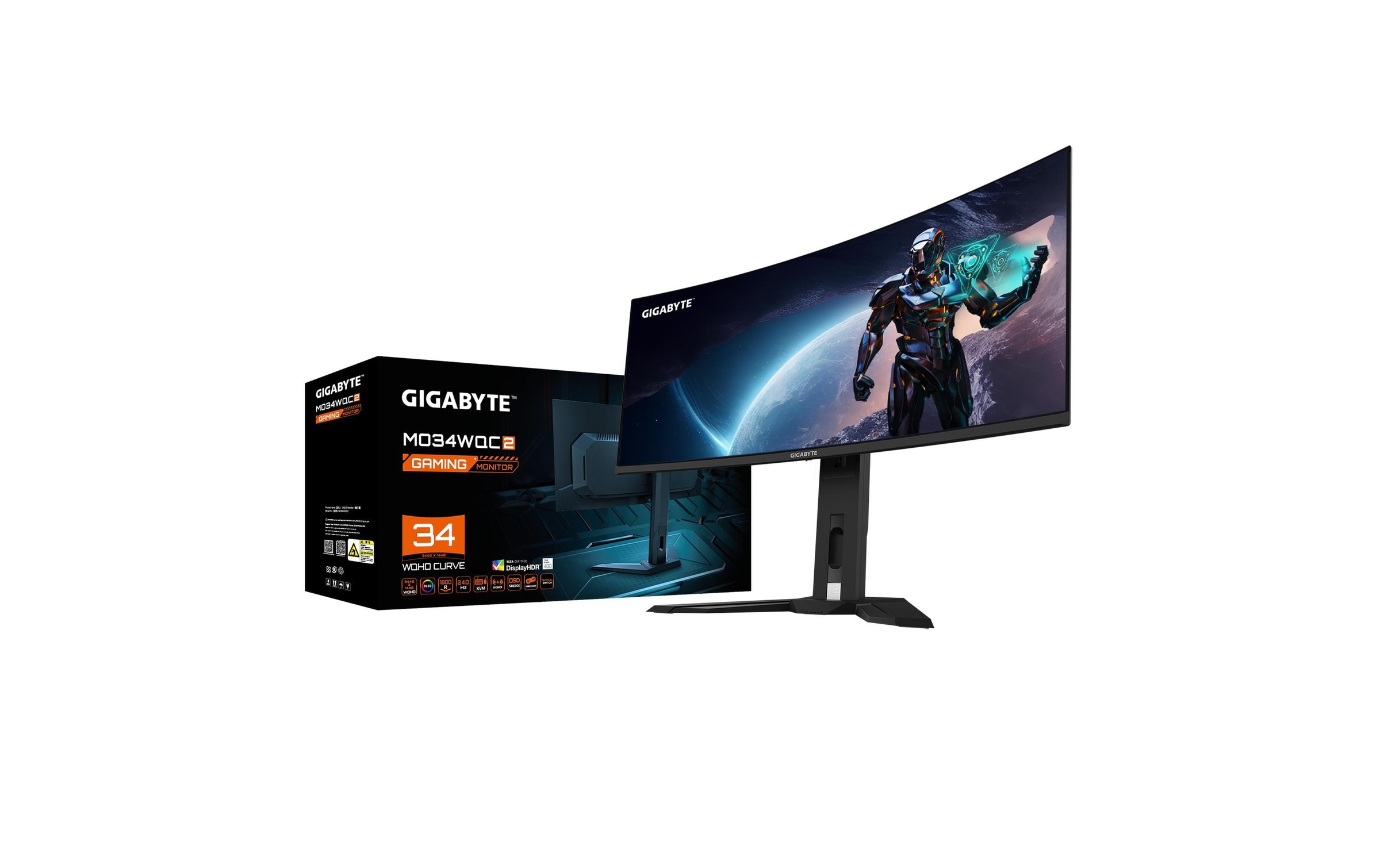 Gigabyte Gaming-Monitor »MO34WQC2« 86,36 cm/34 ″  3440 x 1440 px UWQHD 0,03 Reaktionszeit 240 Hz