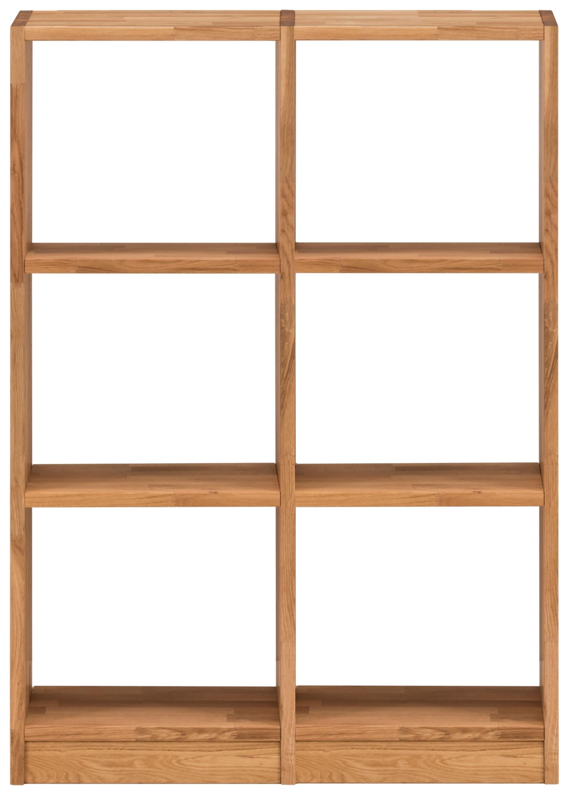 Image of Premium collection by Home affaire Regalelement »Ecko«, aus schönem massivem Wildeichenholz, Breite 91,5 cm, mit 6 Fächern bei Ackermann Versand Schweiz