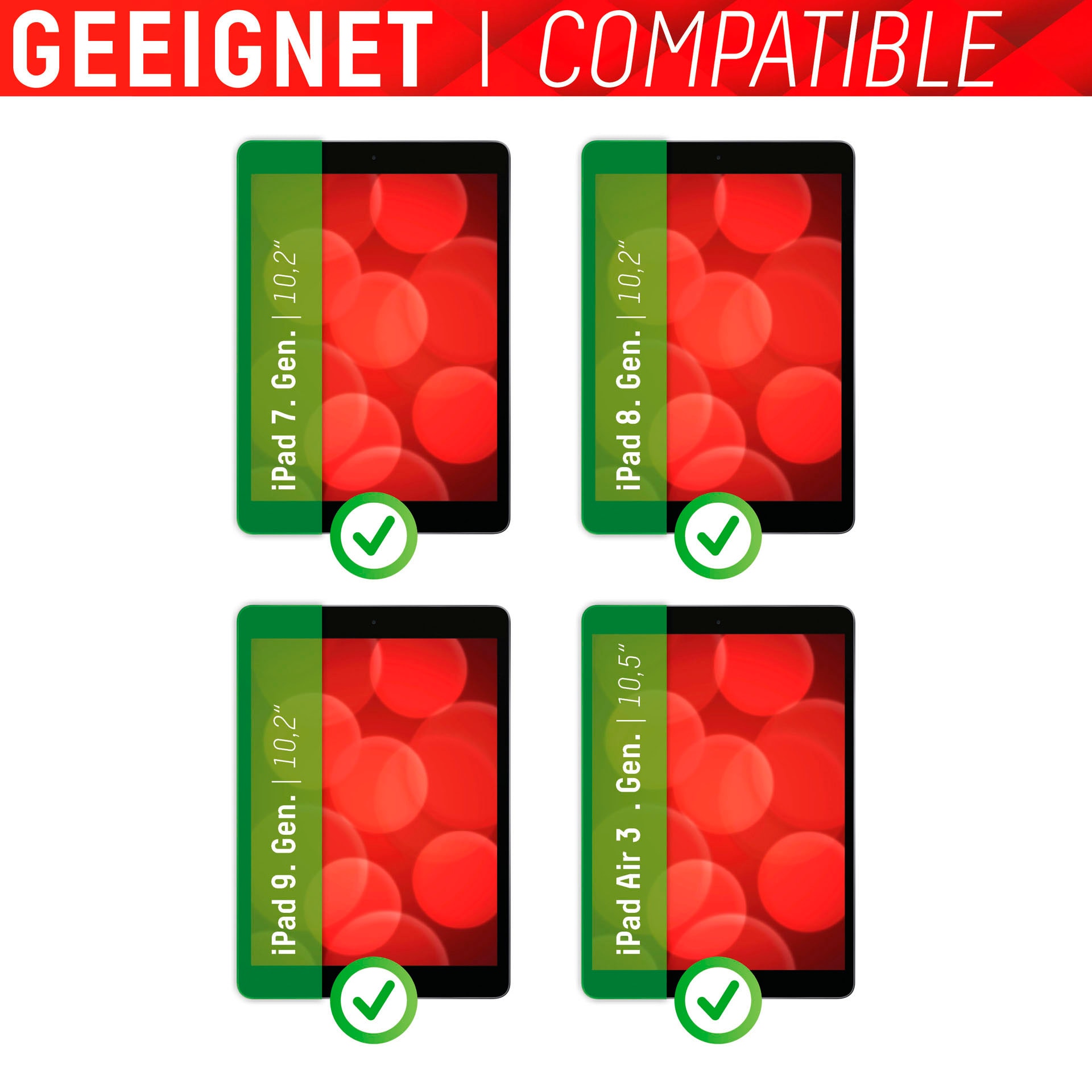 Displex Displayschutzfolie »Tablet Glass iPad (7/8/9 Gen)/Air (3. Gen)« für iPad (7/8/9 Gen)/Air (3. Gen)