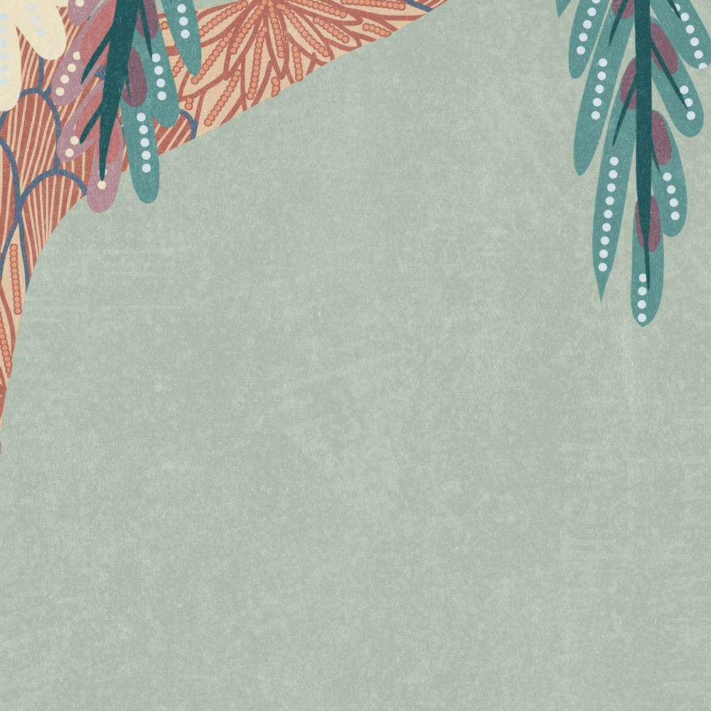 Komar Fototapete »Vlies Fototapete - Patterned Palms - Grösse 400 x 250 cm« Motiv | bedruckt glatt