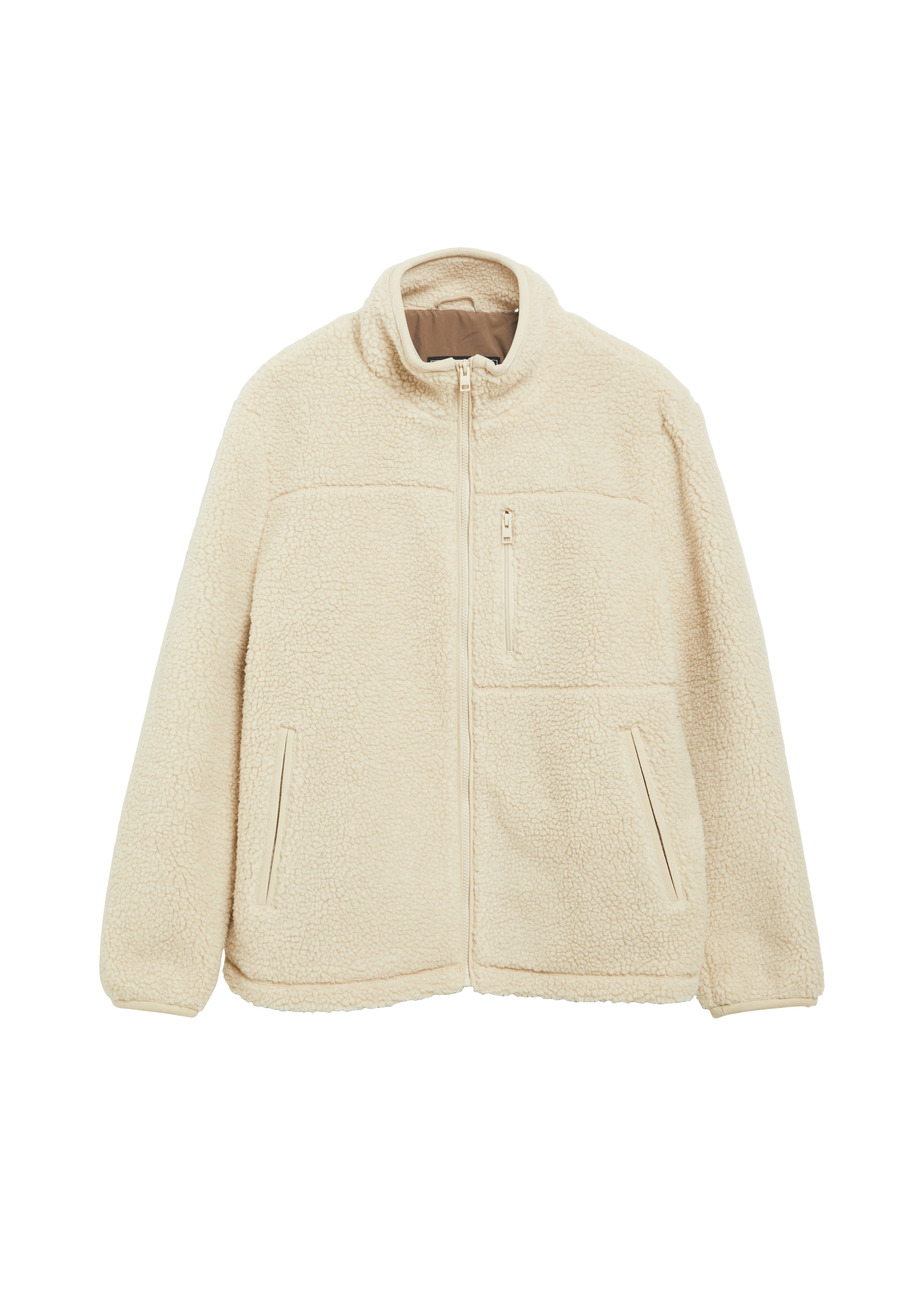 s.Oliver Fleecejacke ohne Kapuze Teddyjacke mit Stehkragen mit Reissverschluss