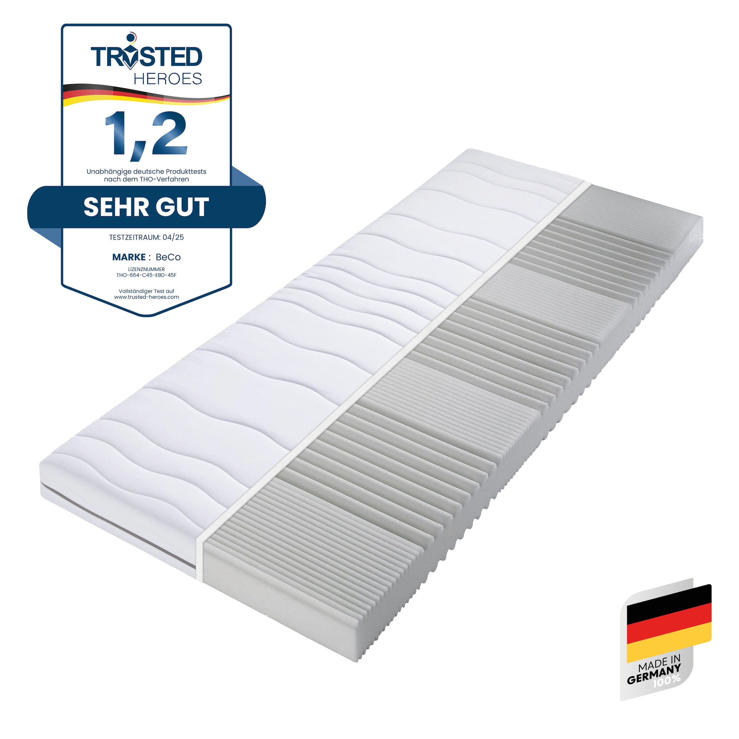 Image of Beco Komfortschaummatratze "Matratze,7 Zonen, Komfortschaum, zwei Liegeseiten" Raumgewicht: 27 kg/m³ 1 Stk. tlg. Matratze Selection MF in zwei Höhen 14 oder 22 cm