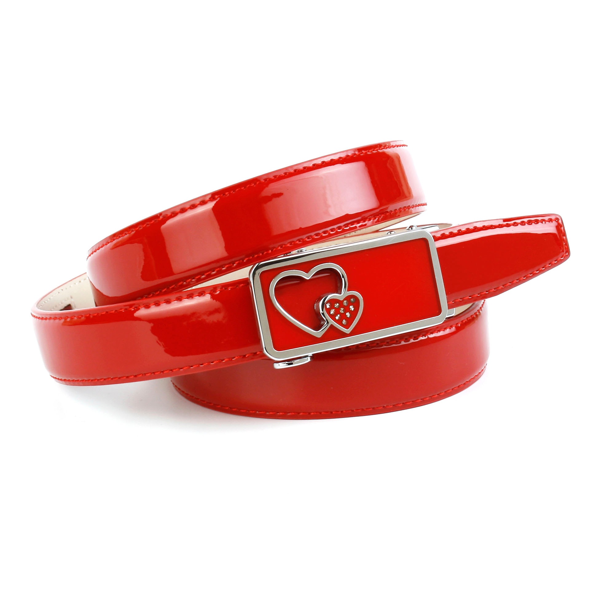 Image of Anthoni Crown Ledergürtel, Automatik Lackledergürtel, Schliesse mit Herzen bei Ackermann Versand Schweiz