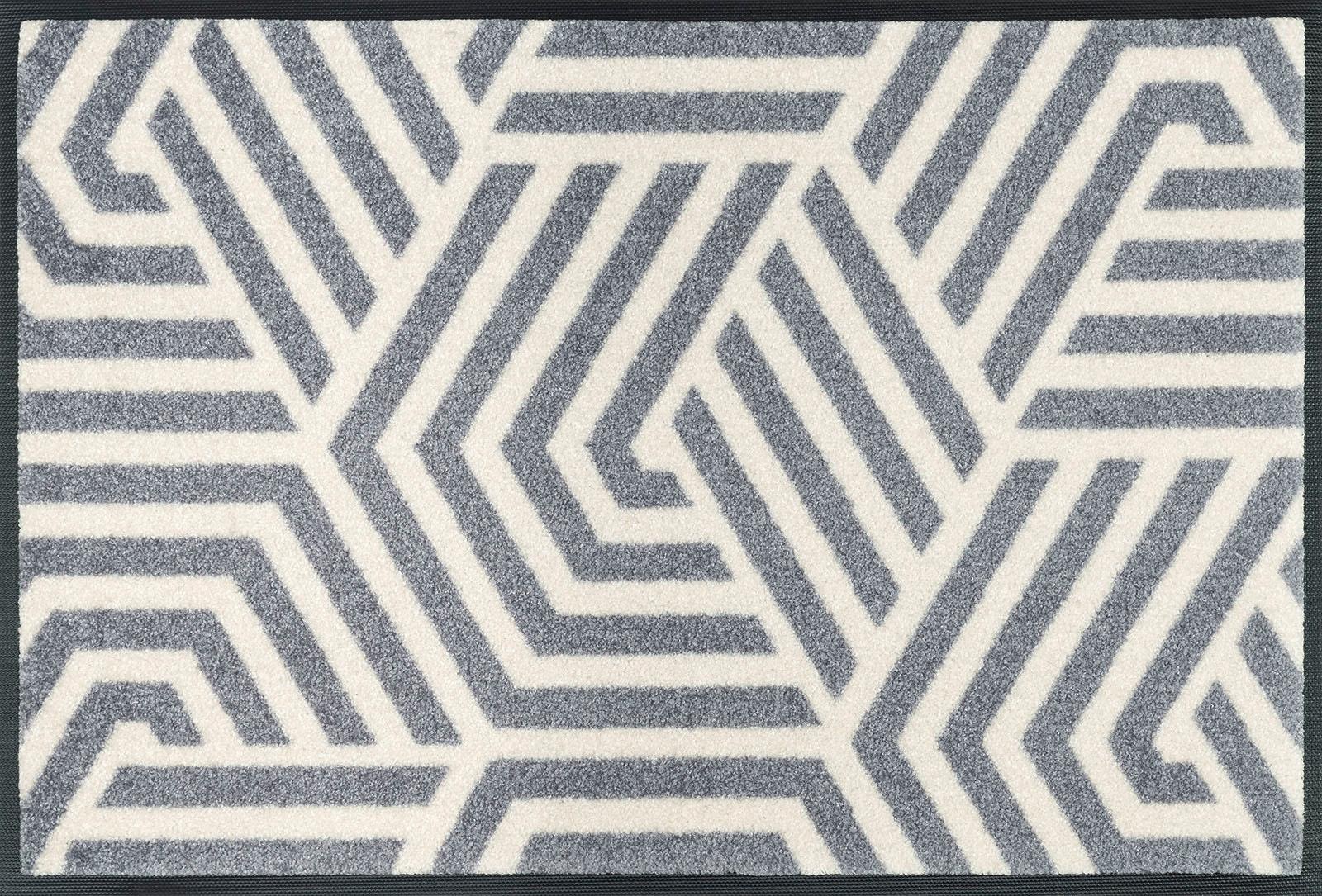 Image of wash+dry by Kleen-Tex Fussmatte »Odin«, rechteckig, 7 mm Höhe, Schmutzfangmatte, modernes geometrisches Design, rutschhemmend, In- und Outdoor geeignet, waschbar bei Ackermann Versand Schweiz