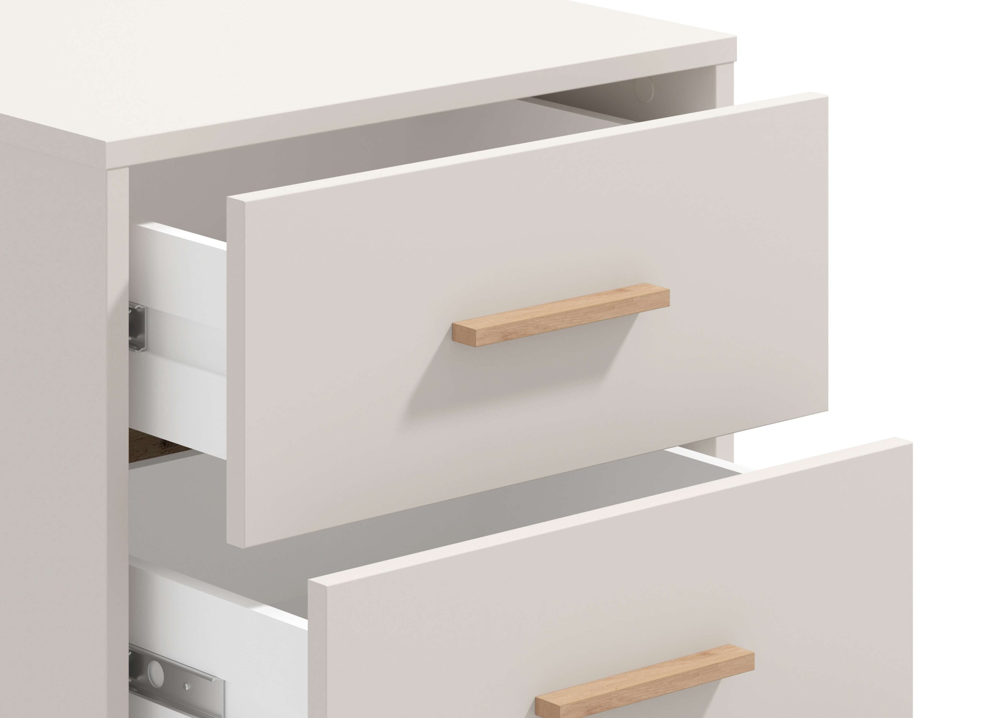 Home affaire Nachtkommode »Belfort Nachtschrank Nachttisch Made in Europe« mit 2 oder 3 Schubladen, FSC®-zertifizierter, Trendfarbe cashmere