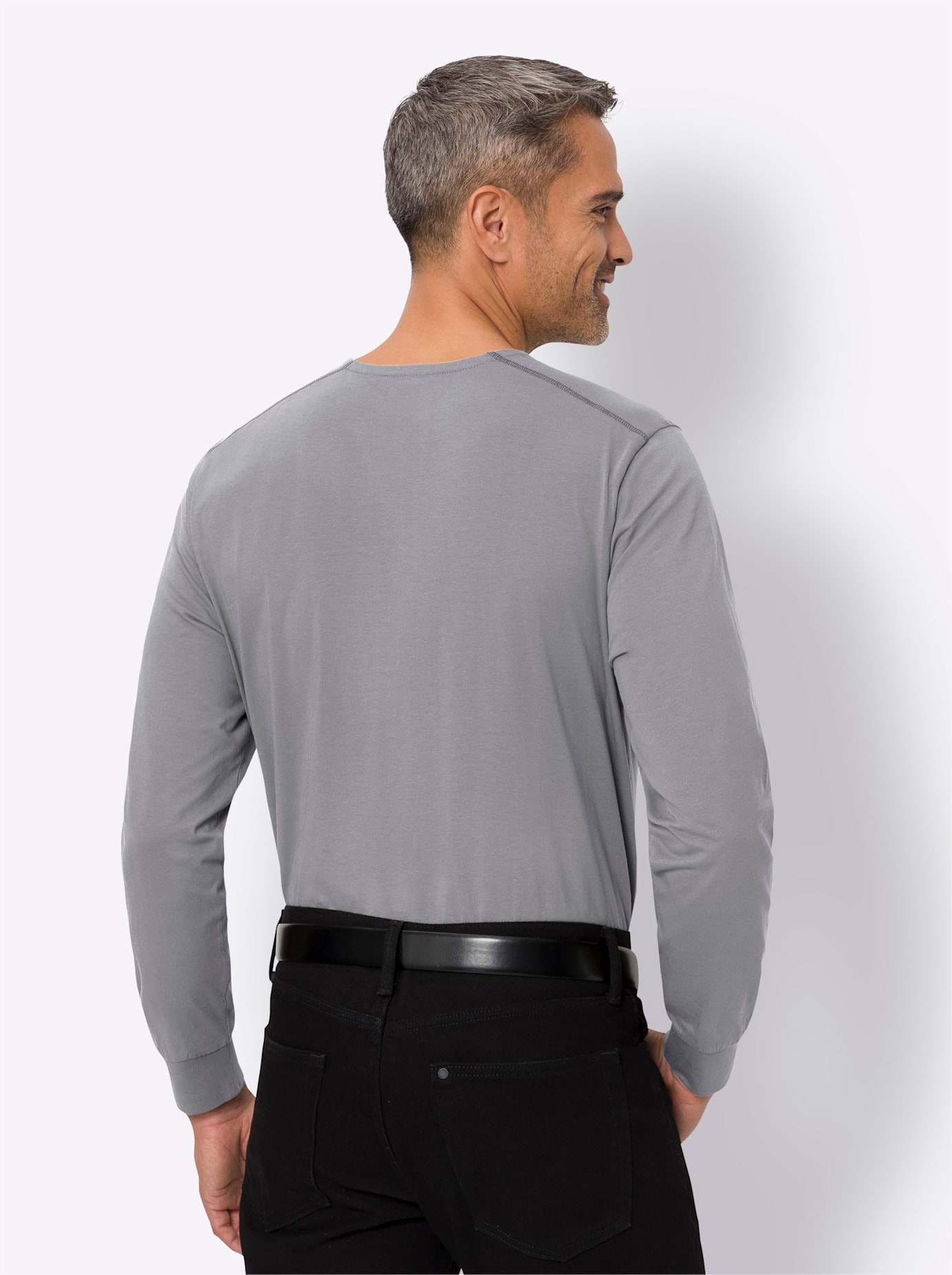 Classic Rundhalsshirt »Langarm-Shirt«, (1 tlg.)