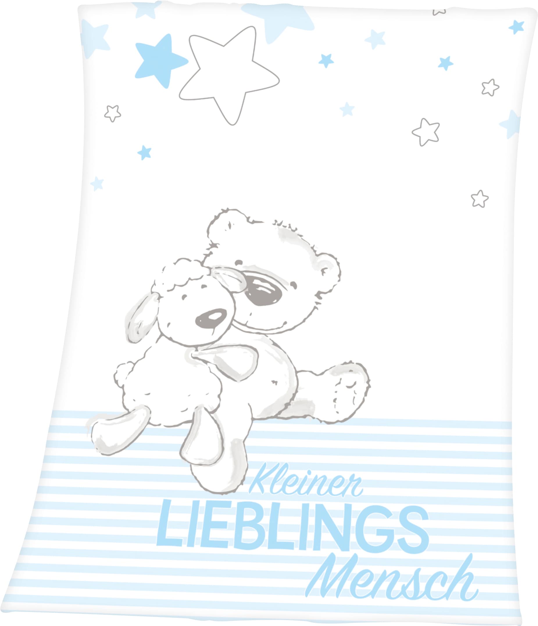 Baby Best Babydecke »Kleiner Lieblingsmensch«, mit tollem Motiv und Schriftzug, Kuscheldecke