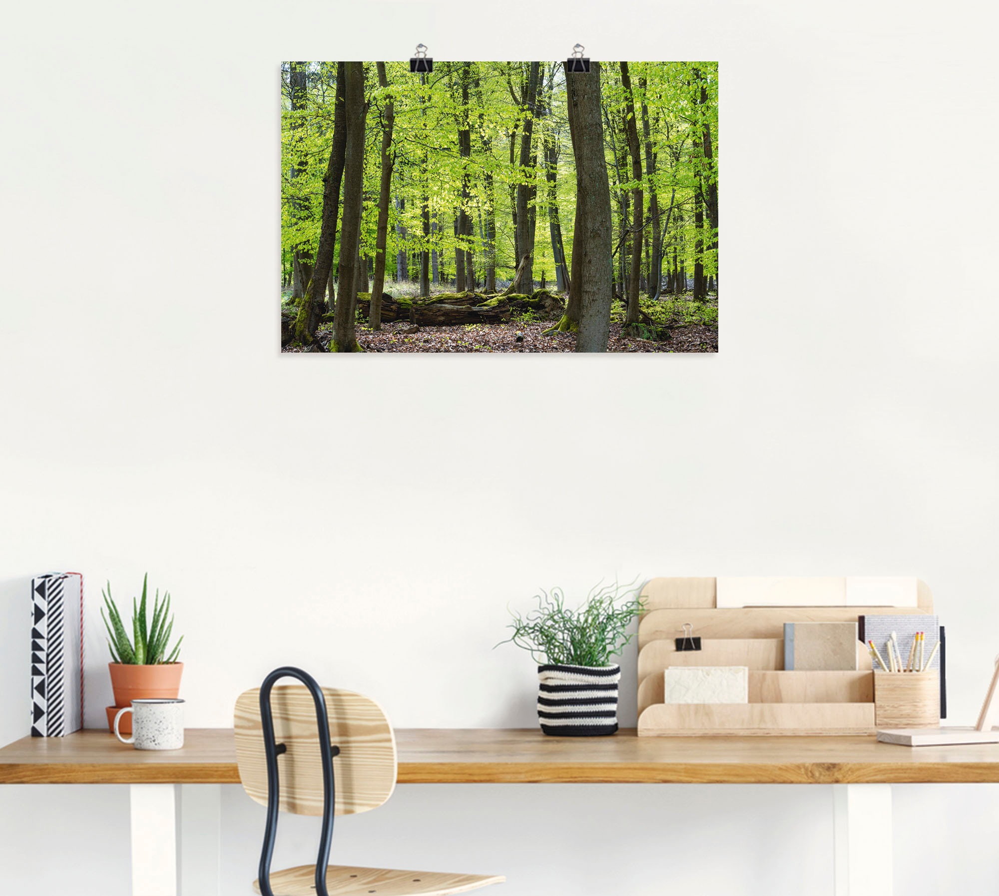 Artland Poster »Laubwald im Frühjahr«, Wald, (1 St.), als Alubild, Leinwandbild, Wandaufkleber oder Poster in versch. Grössen
