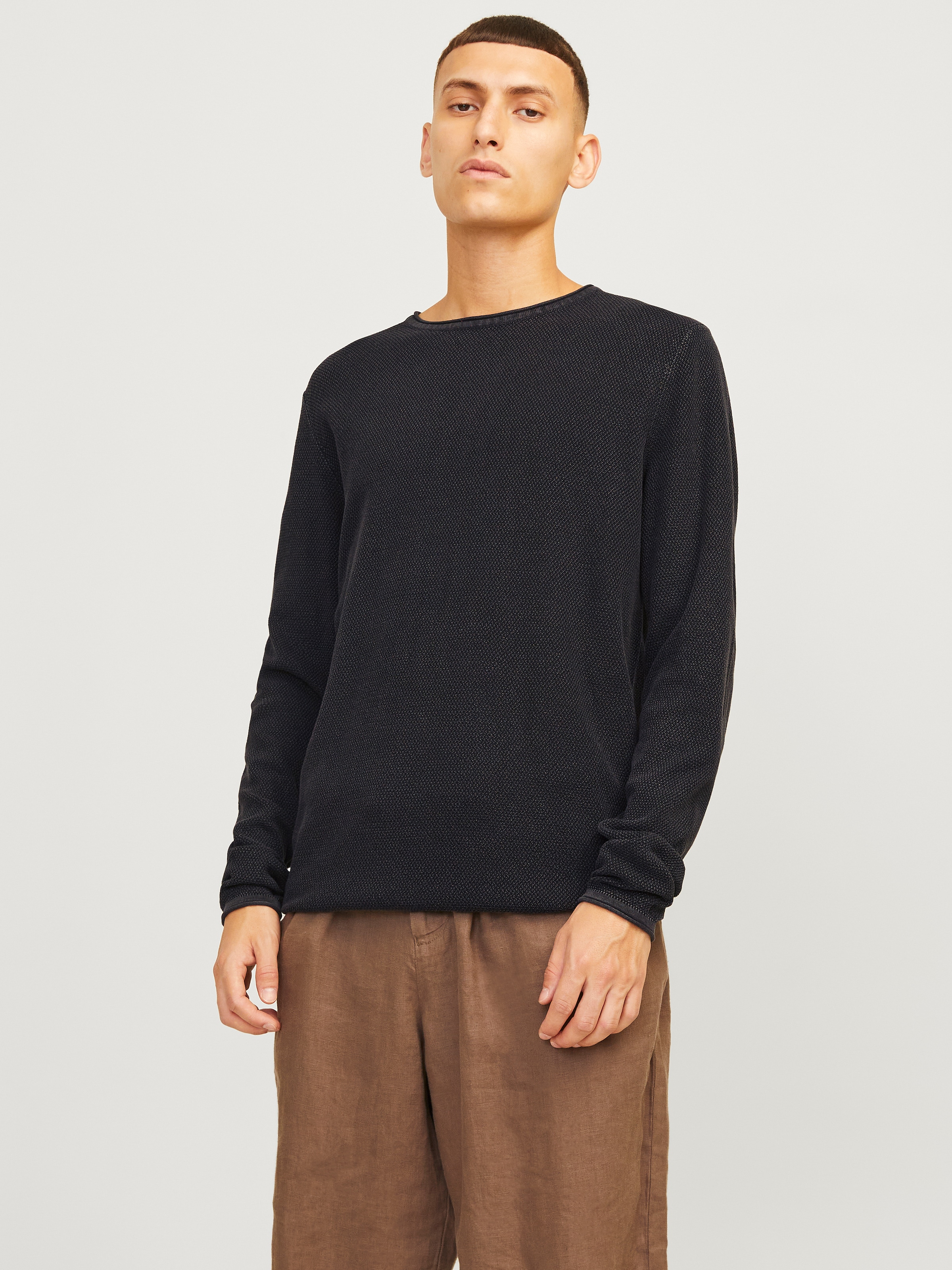 Image of Jack & Jones Rundhalspullover "JJDEAN KNIT CREW NECK AW24" in gewaschener Optik