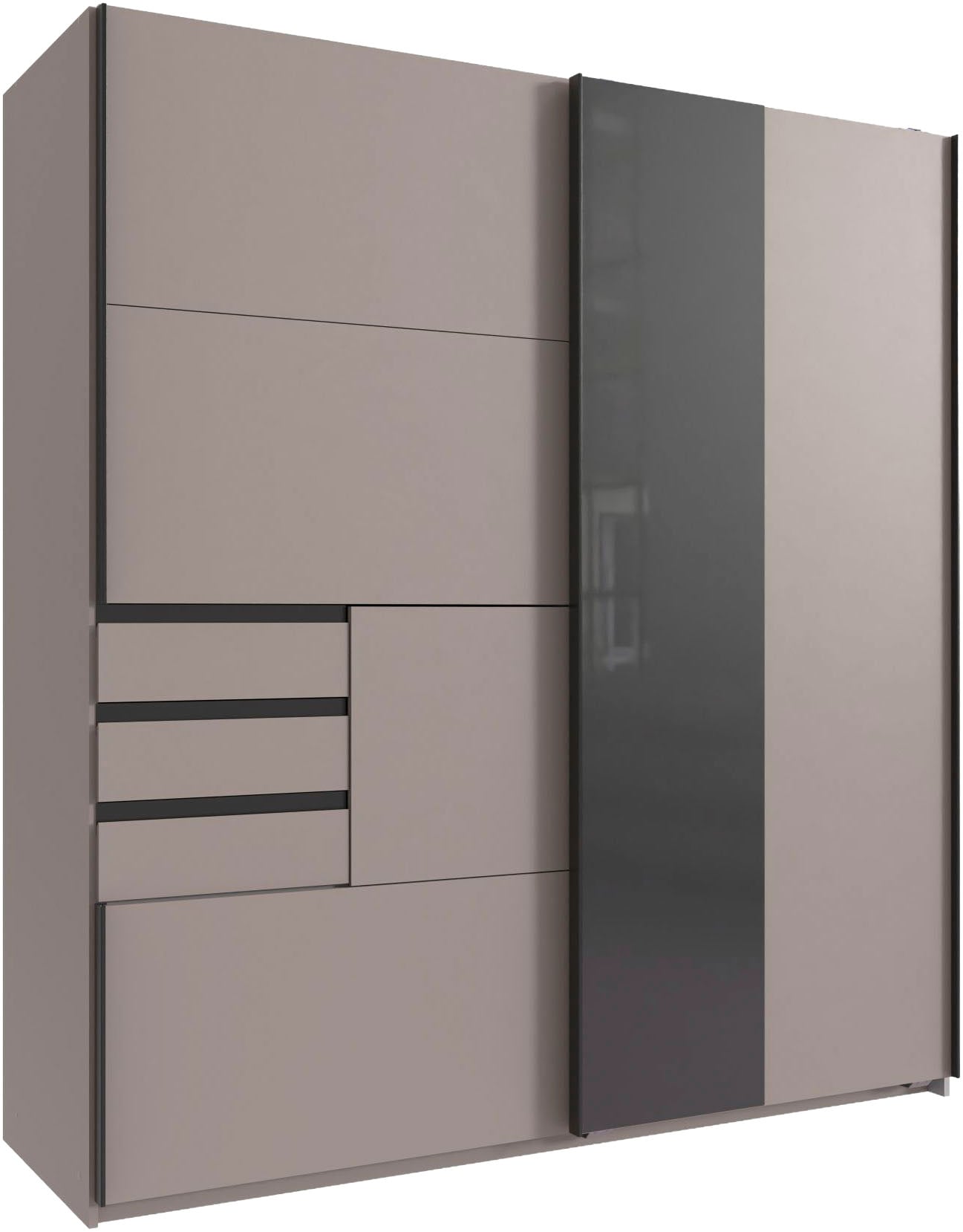 Image of Wimex Schwebetürenschrank "COCHEM in der Breite 180cm, mit Glasabsetzung, inkl. 3 Schubladen"