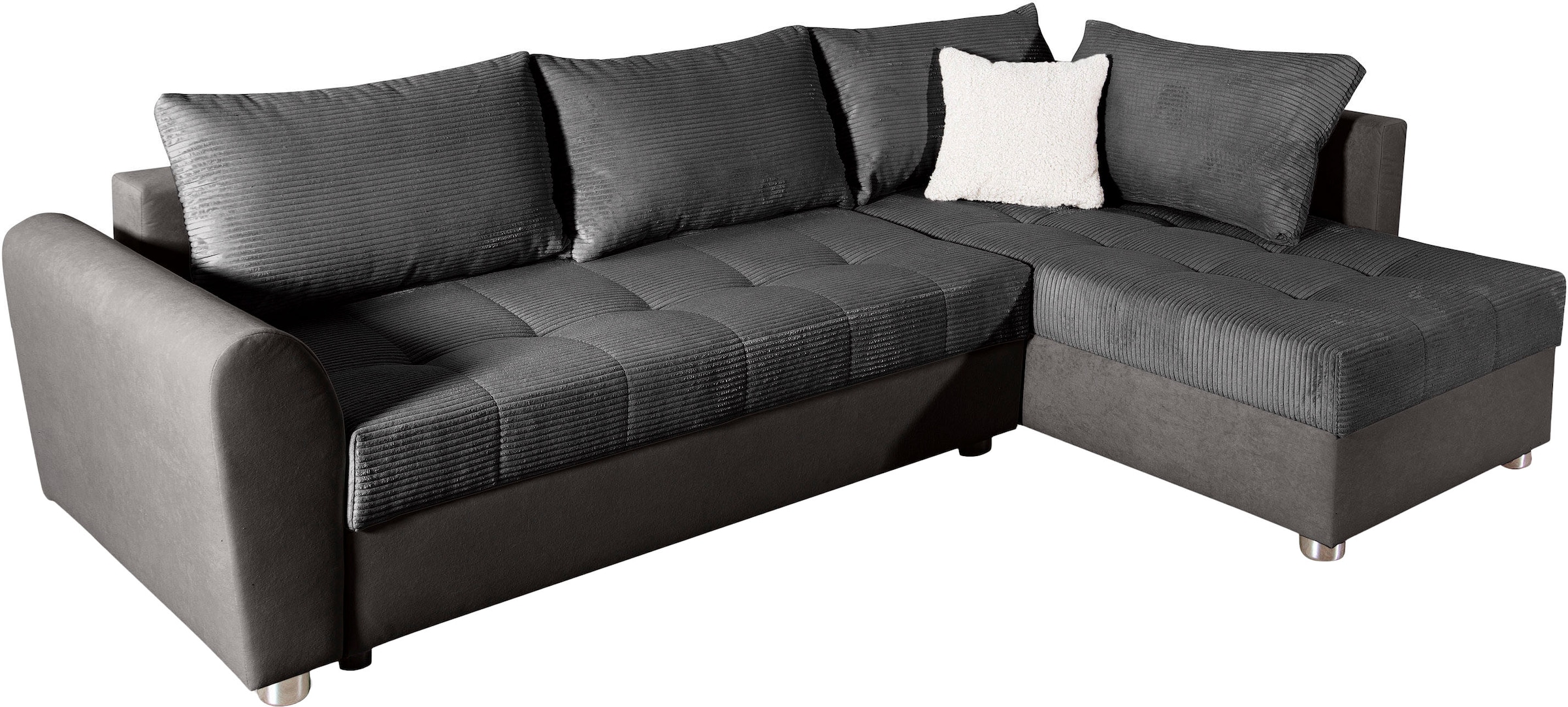 COLLECTION AB »Jana XL L-Form, B: 250 cm« Schlaffunktion, Bettkasten & 1 Zierkissen, Federkern
