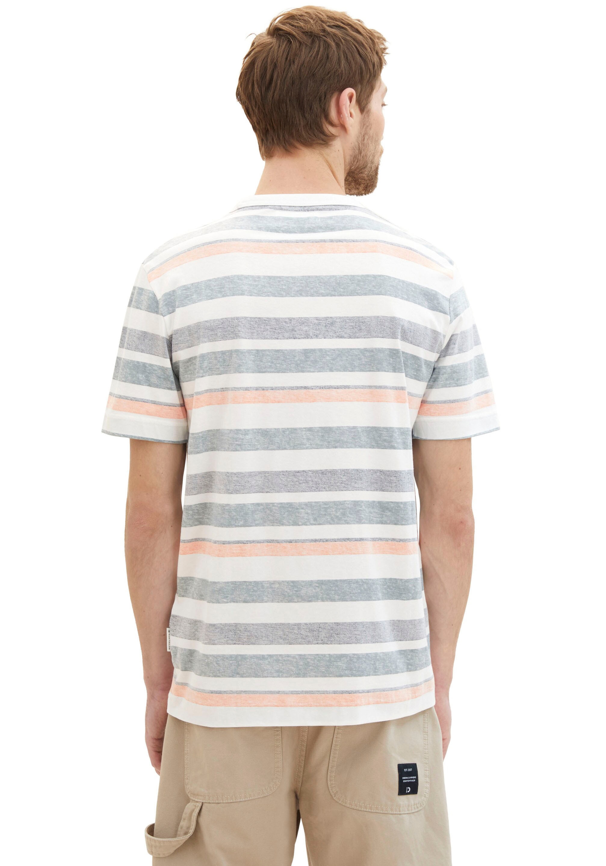 TOM TAILOR T-Shirt, mit Streifen-Optik