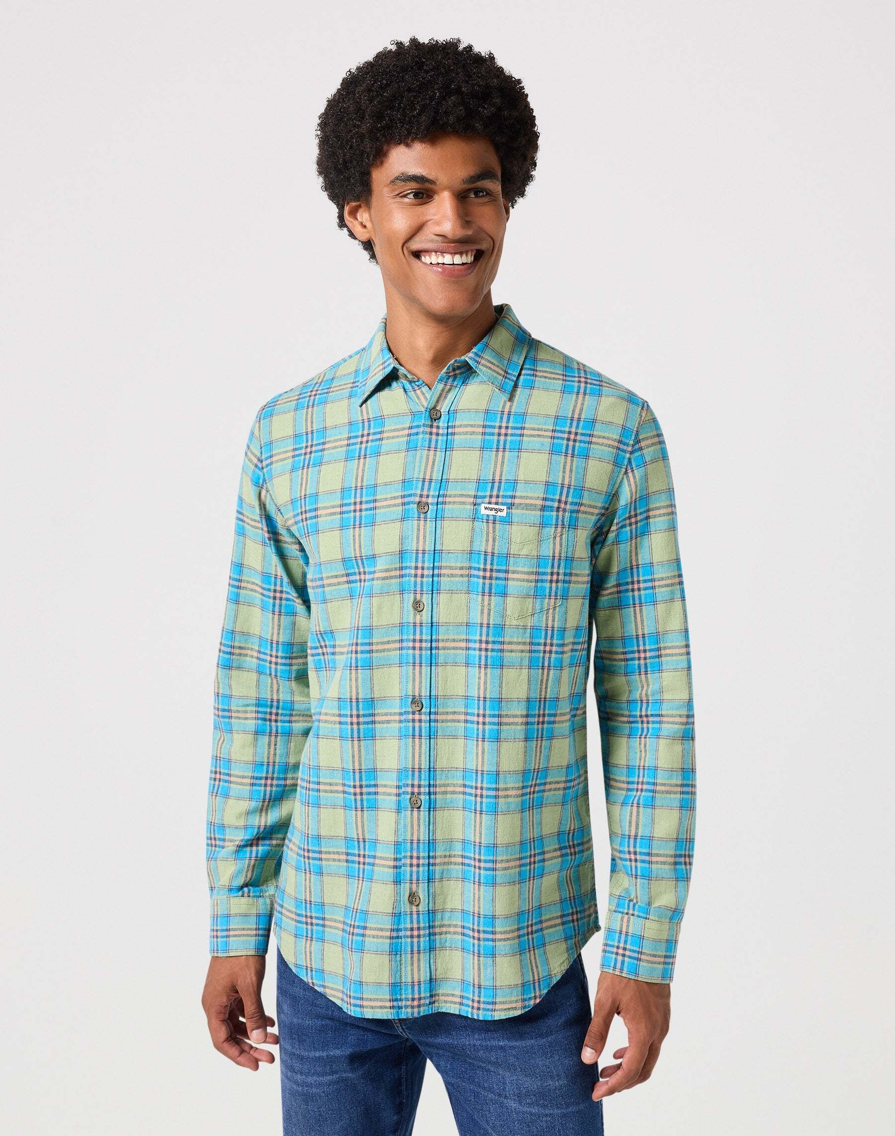 Wrangler Langarmhemd »Wrangler Hemden Langarm One Pocket Shirt«