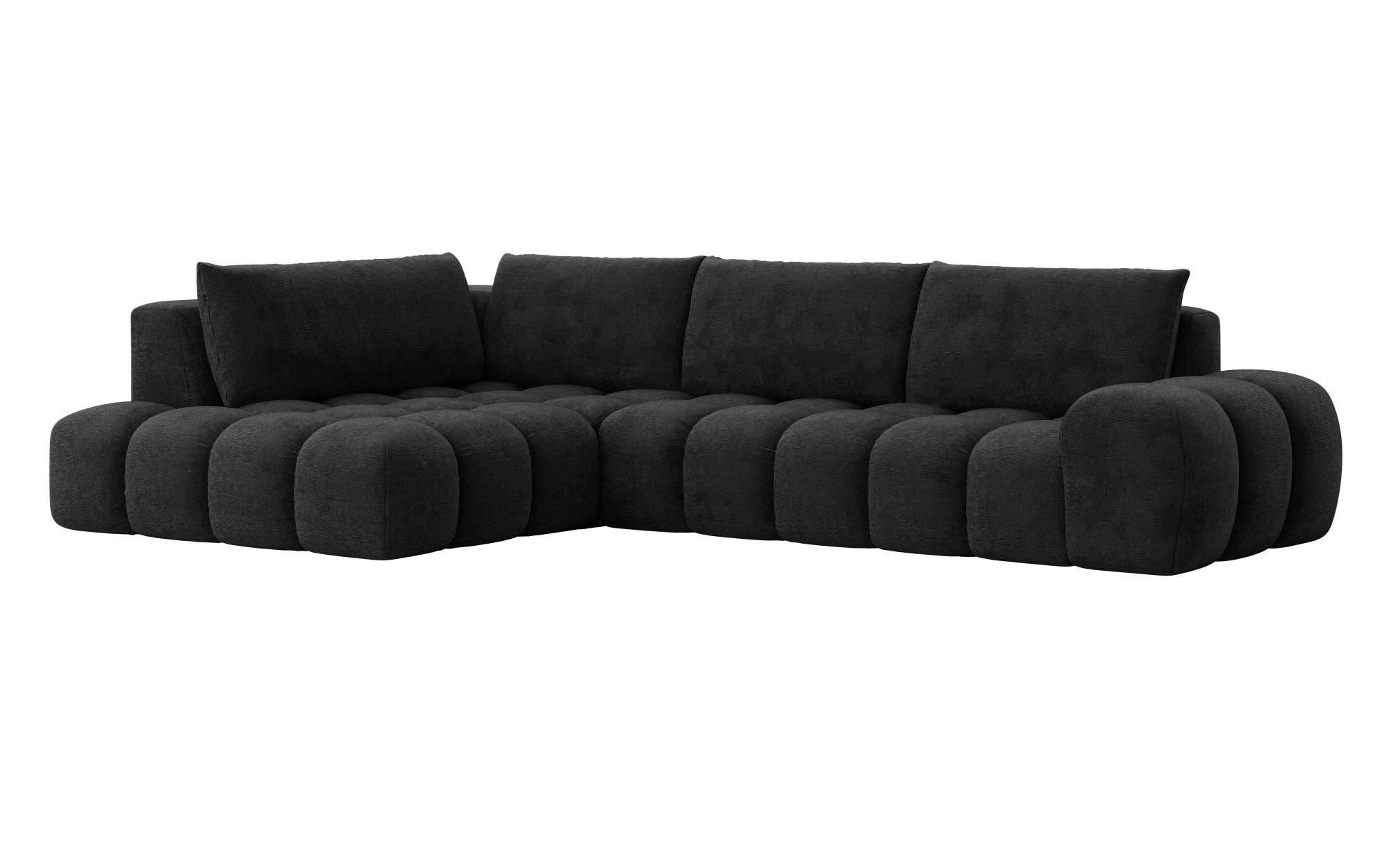 INOSIGN Ecksofa »AZITA klein, L-Form, elegant und bequem Designsofa«, lose Rückenkissen, traumhafte Steppung, Masse B/T/H: 296/176,5/89 cm