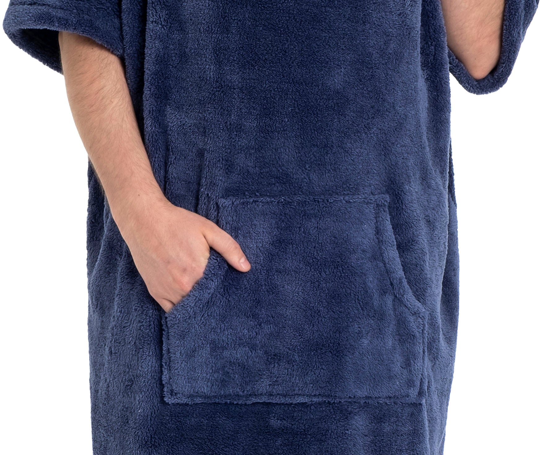 my home Badeponcho »Lillou, ideal für Sauna, Spa & im Urlaub«, (1 St.), weich und kuschelig, Fleece, Unisex, für Damen und Herren, Surfponcho